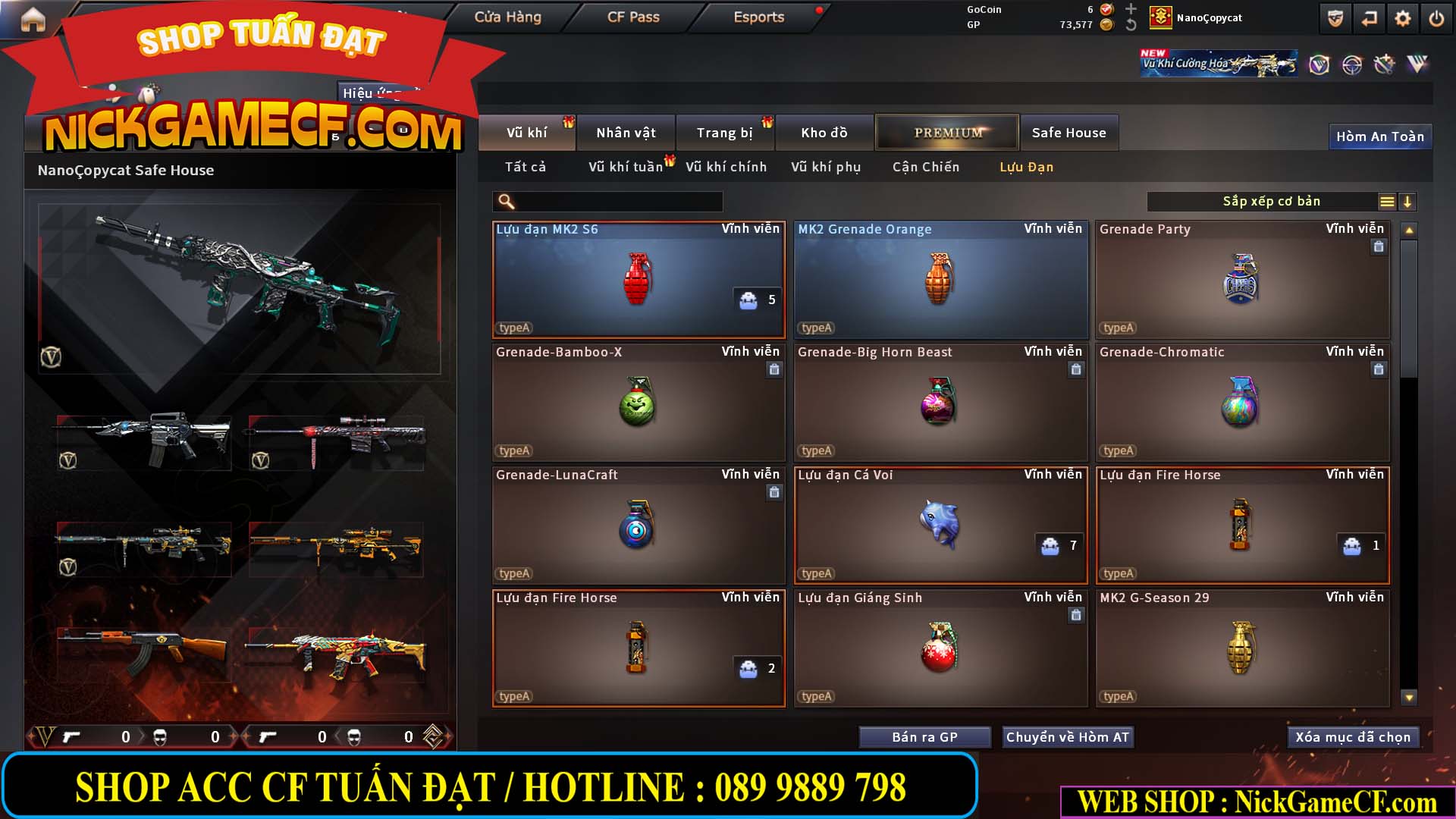 MÃ CF15239 - GIÁ : 2350K - CHIẾN C4 - ZOM NHẸ - 15 VIP - VIP4