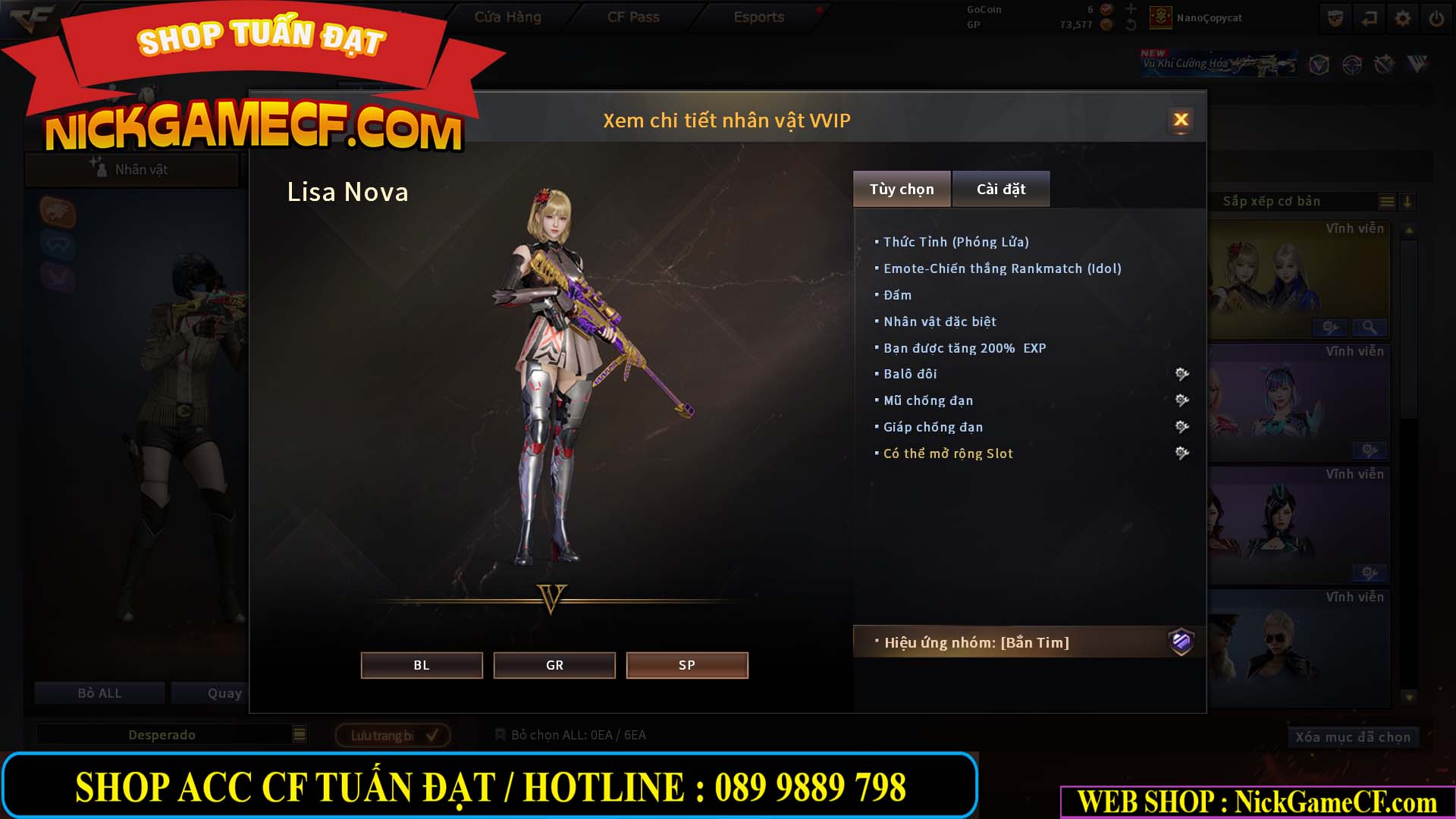 MÃ CF15239 - GIÁ : 2350K - CHIẾN C4 - ZOM NHẸ - 15 VIP - VIP4