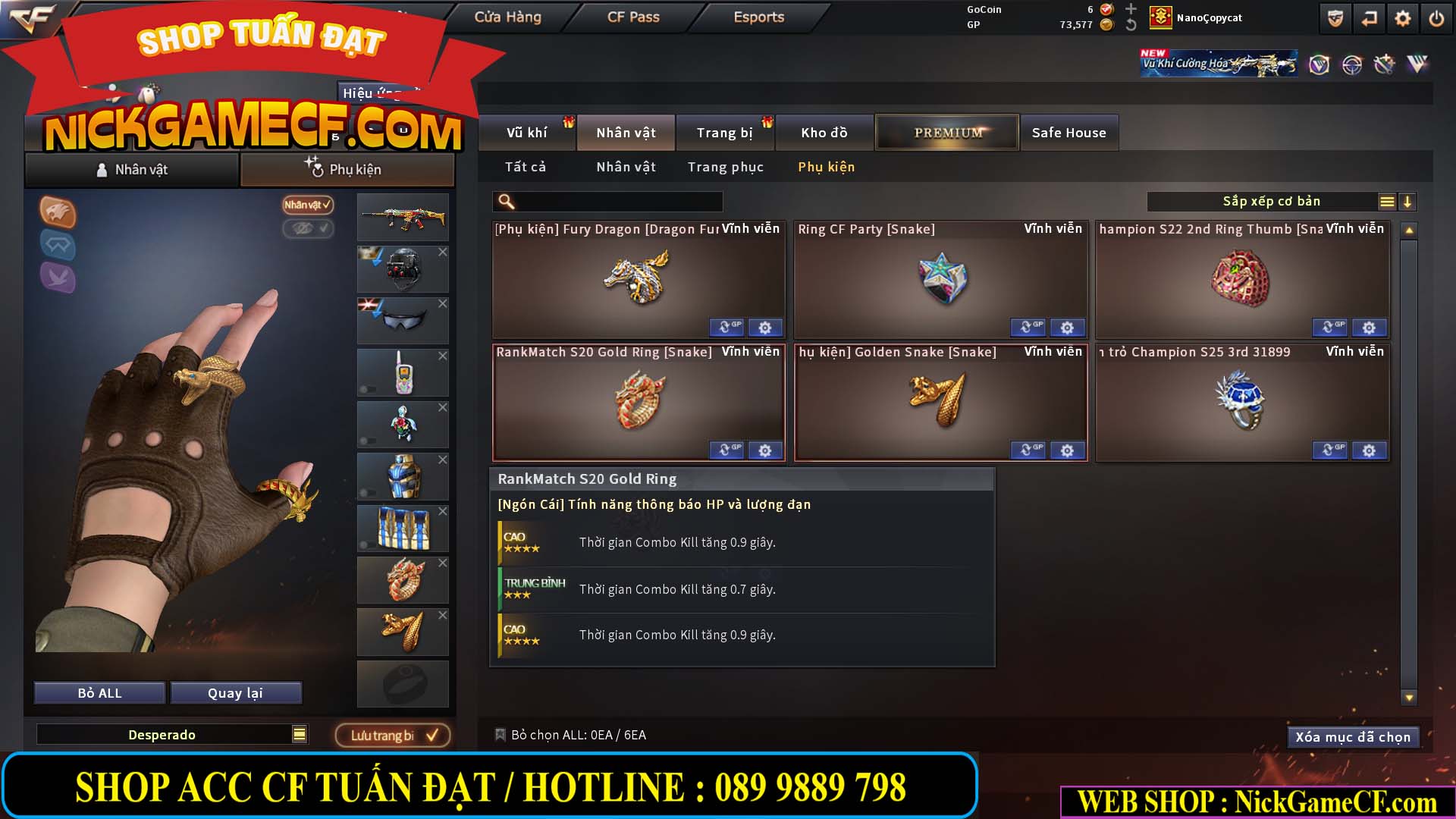 MÃ CF15239 - GIÁ : 2350K - CHIẾN C4 - ZOM NHẸ - 15 VIP - VIP4