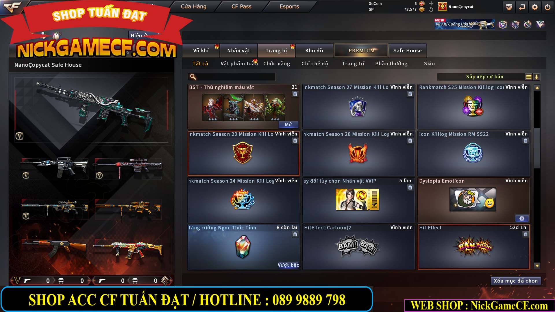 MÃ CF15239 - GIÁ : 2350K - CHIẾN C4 - ZOM NHẸ - 15 VIP - VIP4