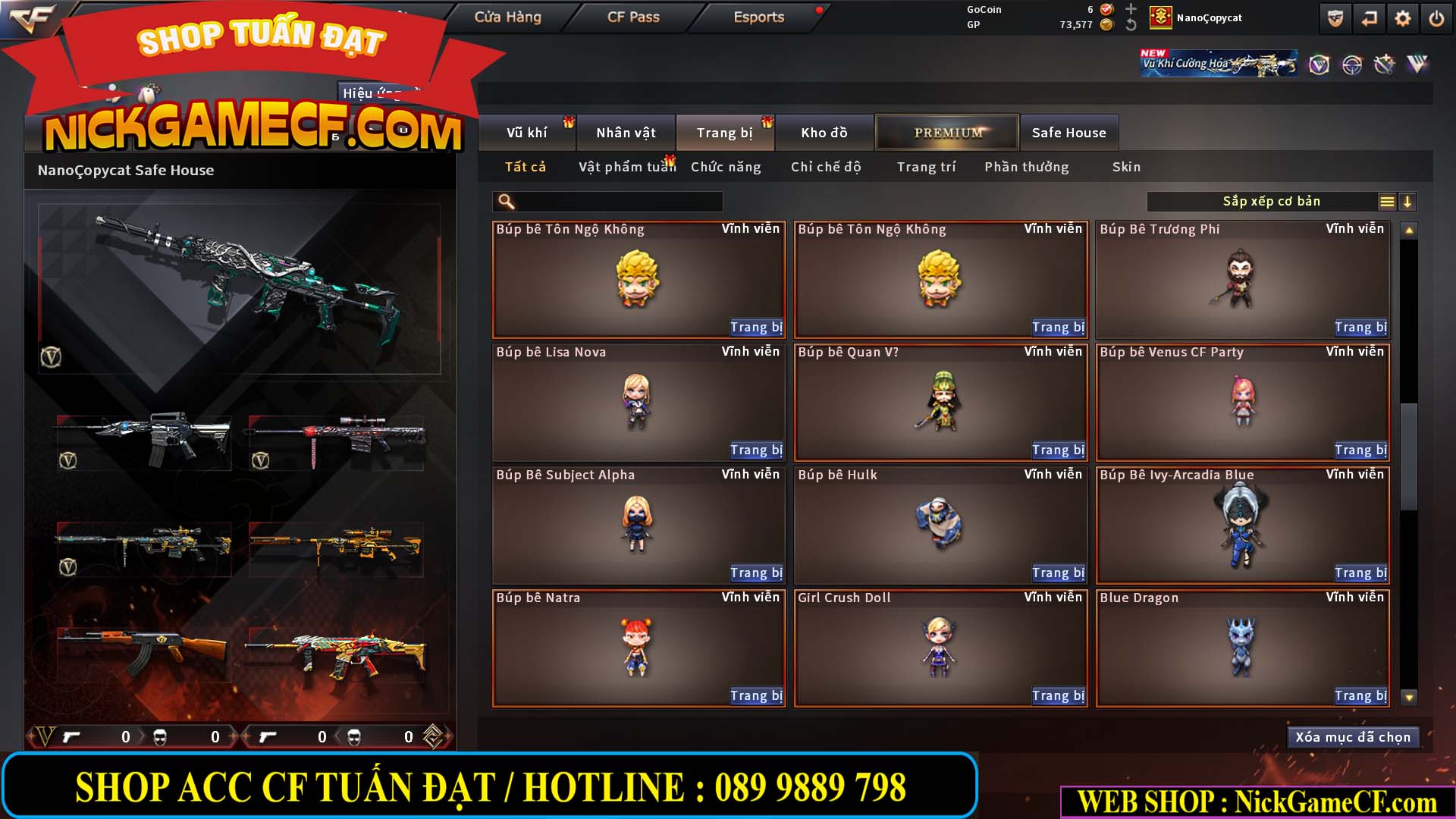 MÃ CF15239 - GIÁ : 2350K - CHIẾN C4 - ZOM NHẸ - 15 VIP - VIP4