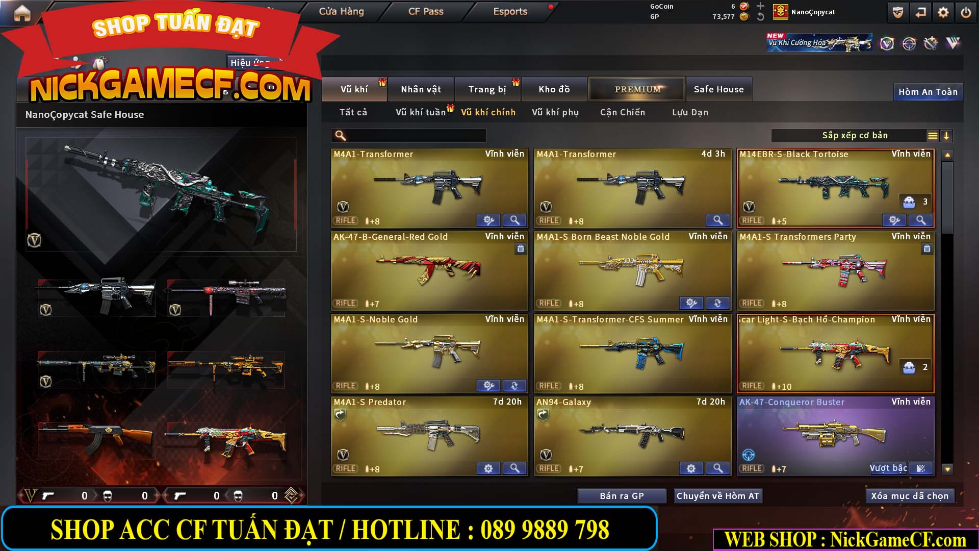 MÃ CF15239 - GIÁ : 2350K - CHIẾN C4 - ZOM NHẸ - 15 VIP - VIP4