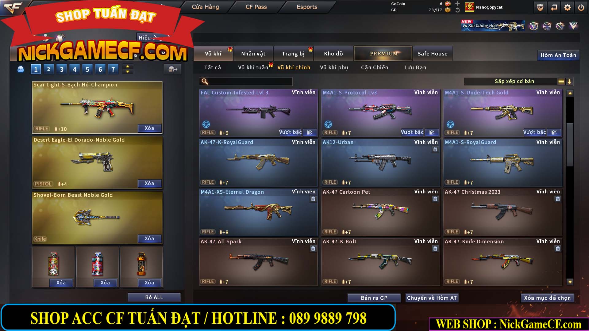 MÃ CF15239 - GIÁ : 2350K - CHIẾN C4 - ZOM NHẸ - 15 VIP - VIP4