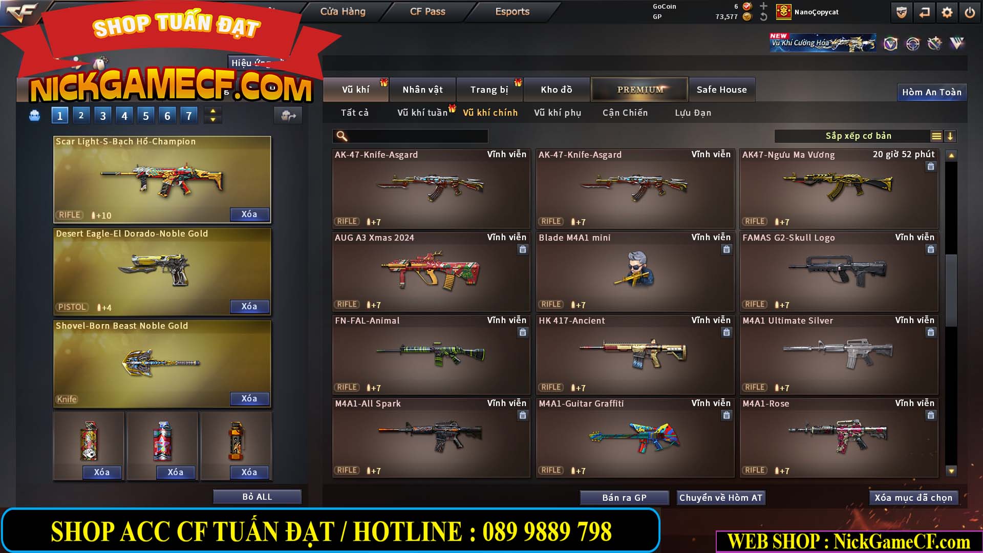 MÃ CF15239 - GIÁ : 2350K - CHIẾN C4 - ZOM NHẸ - 15 VIP - VIP4