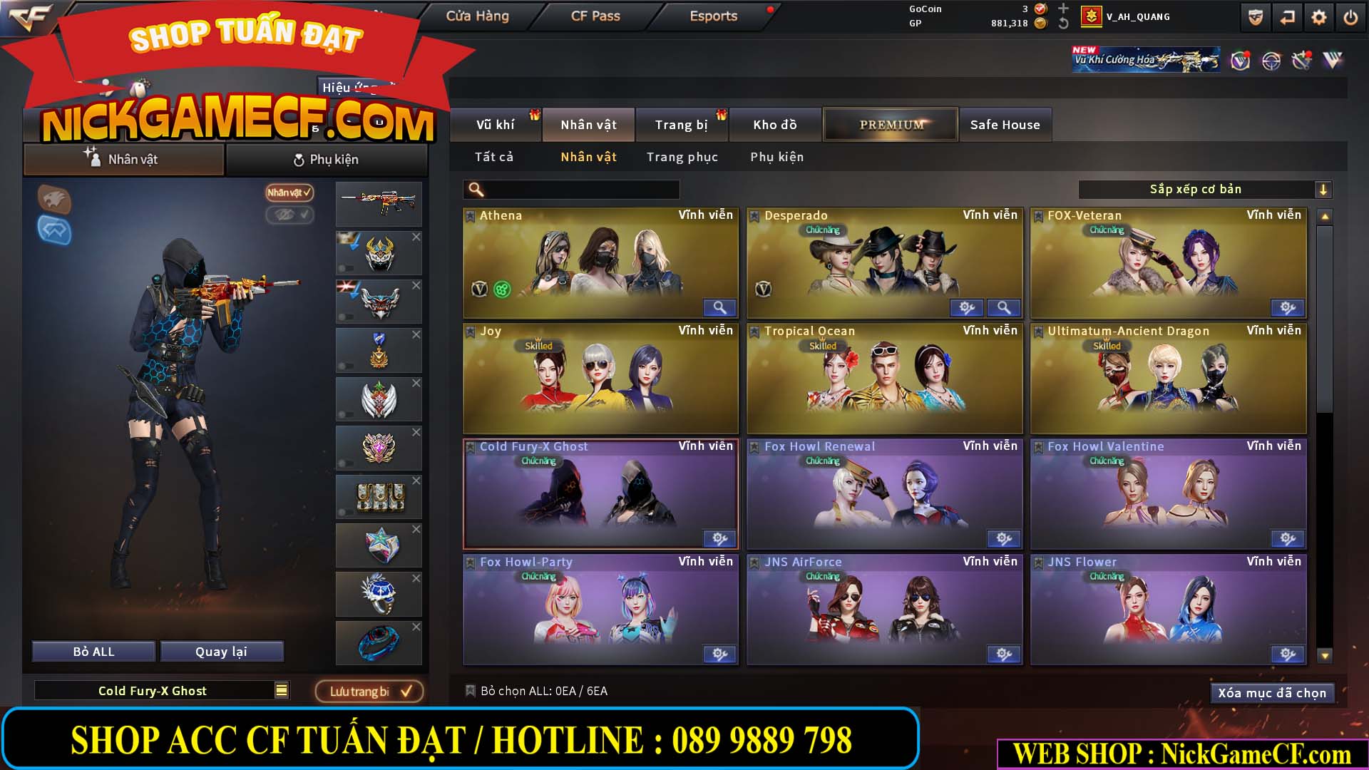 MÃ CF15244 - GIÁ : 2350K - CHIẾN C4 - ZOM NHẸ - 20 VIP - VIP5