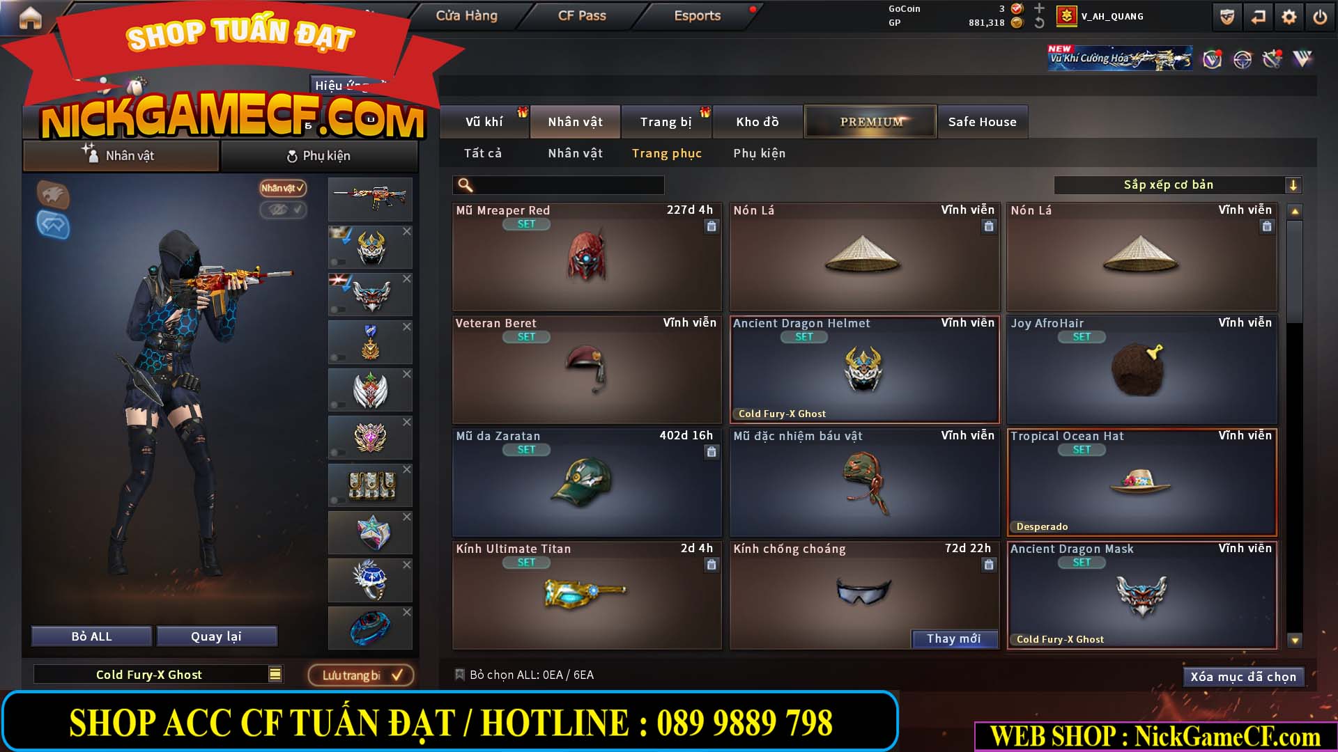 MÃ CF15244 - GIÁ : 2350K - CHIẾN C4 - ZOM NHẸ - 20 VIP - VIP5