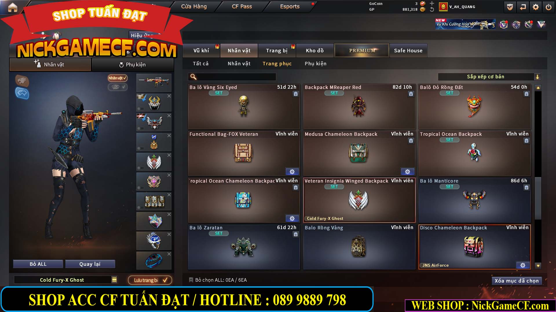 MÃ CF15244 - GIÁ : 2350K - CHIẾN C4 - ZOM NHẸ - 20 VIP - VIP5