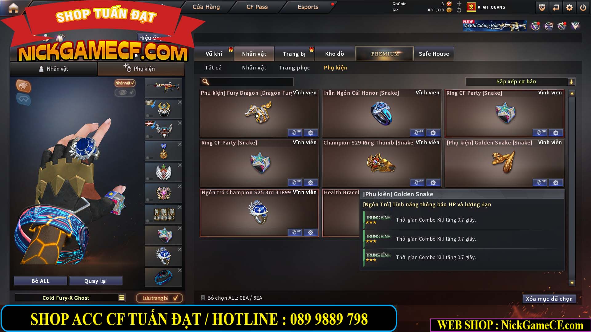 MÃ CF15244 - GIÁ : 2350K - CHIẾN C4 - ZOM NHẸ - 20 VIP - VIP5