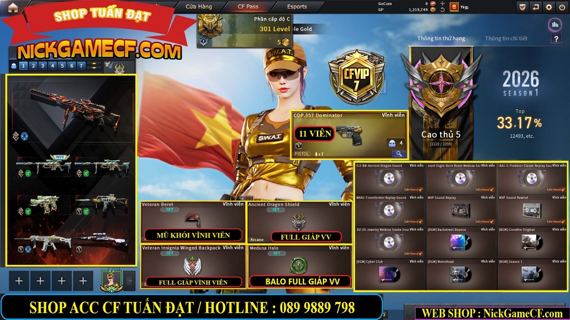 MÃ CF15251 - GIÁ : 6M5 - CHIẾN C4 SIÊU XỊN XÒ - VIP7