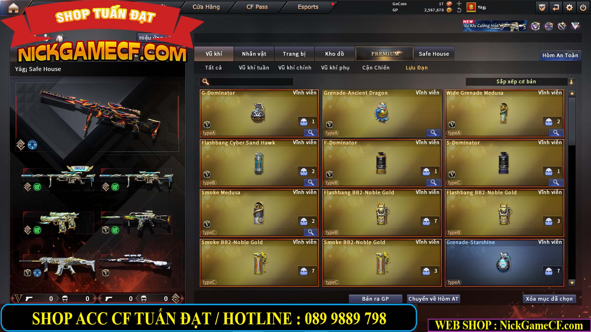 MÃ CF15251 - GIÁ : 6M5 - CHIẾN C4 SIÊU XỊN XÒ - VIP7