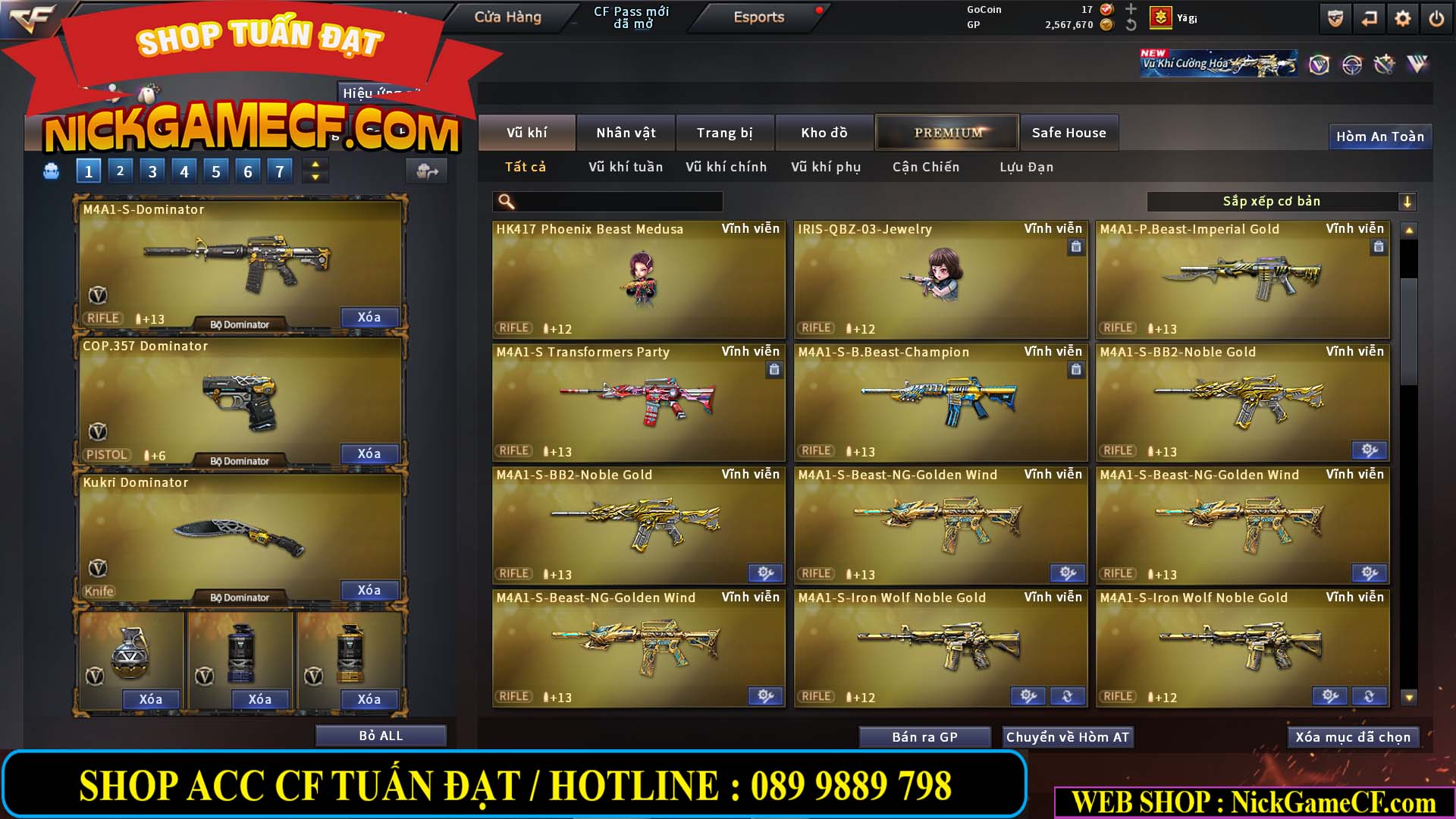 MÃ CF15251 - GIÁ : 6M5 - CHIẾN C4 SIÊU XỊN XÒ - VIP7