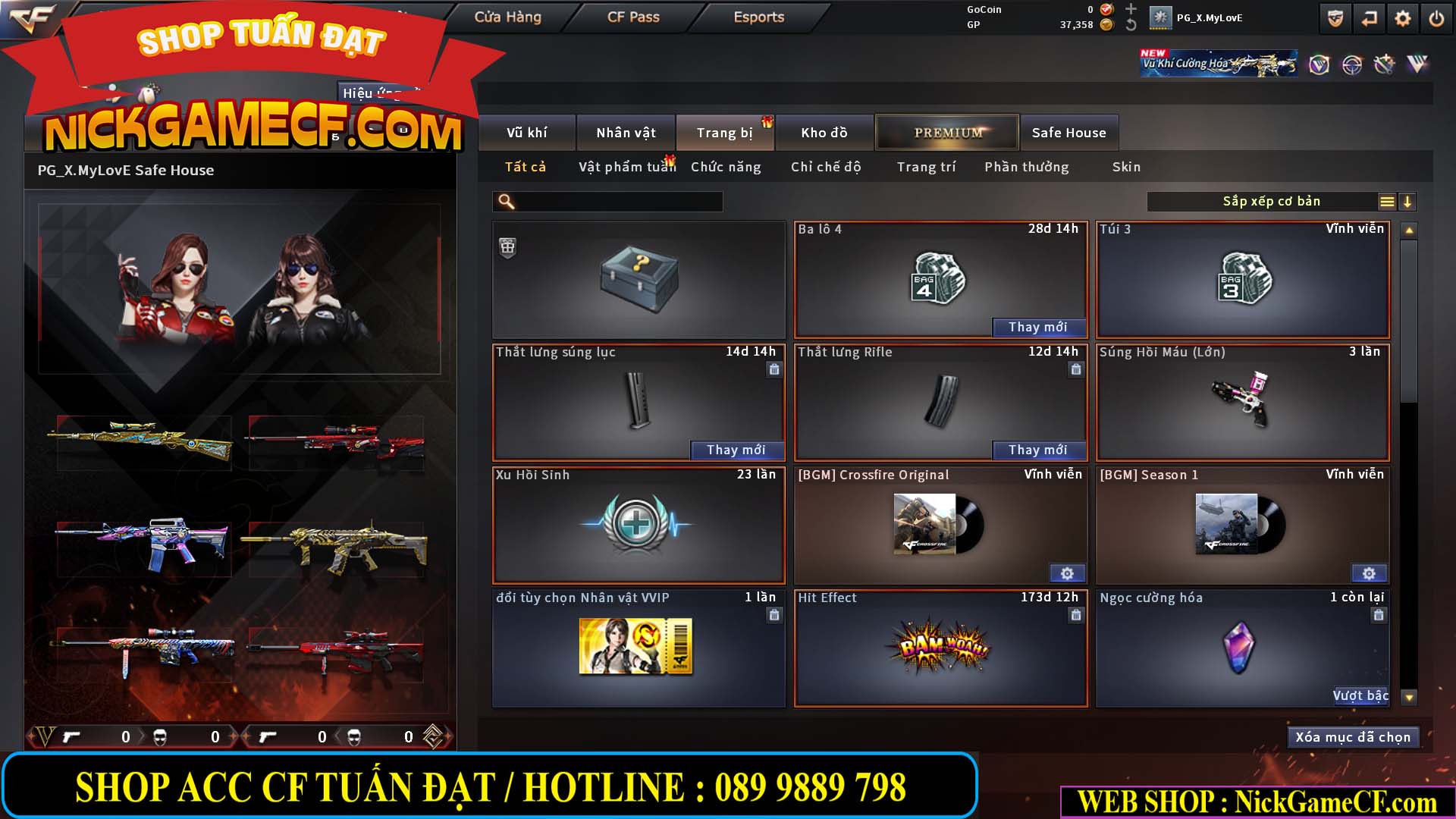 MÃ CF15255 - GIÁ : 450K - ACC NHỎ - 0 VIP