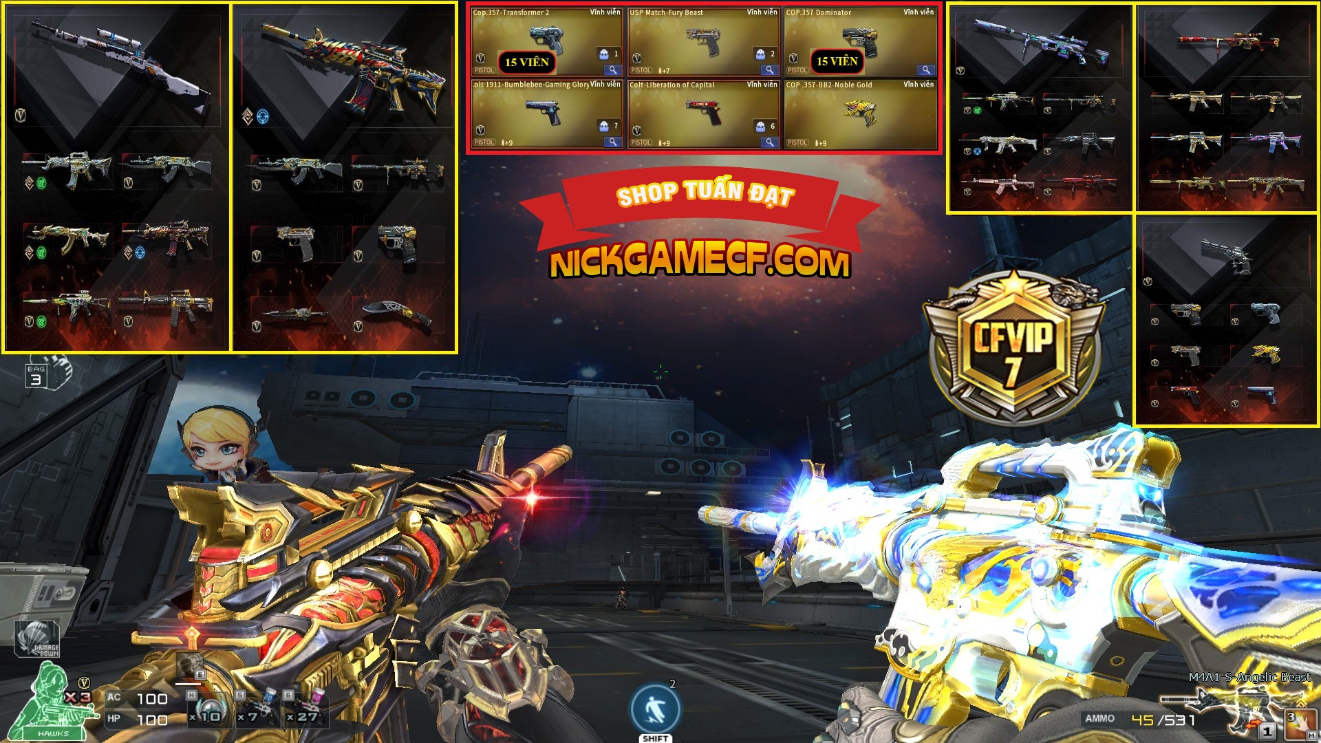 MÃ CF15270 - GIÁ : 7M5 - CHIẾN C4 XỊN - 55 VIP - GẦN VIP7