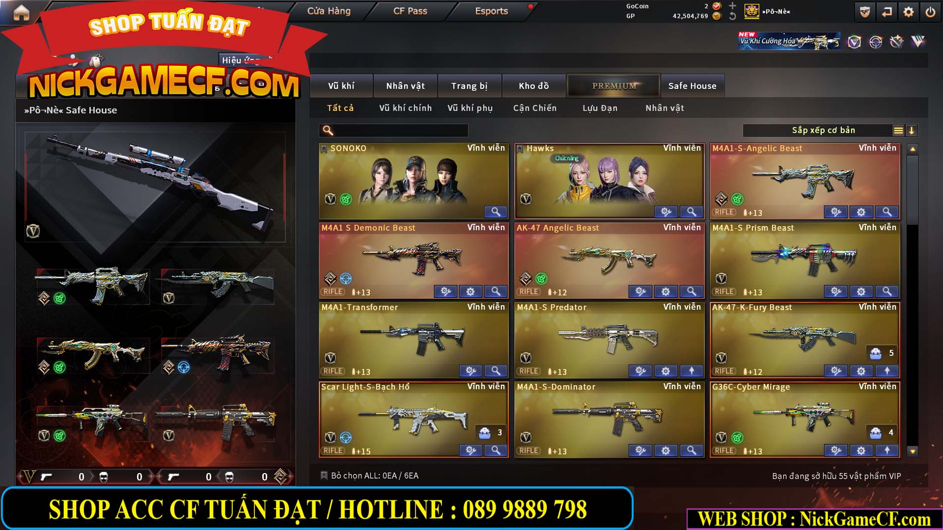 MÃ CF15270 - GIÁ : 7M5 - CHIẾN C4 XỊN - 55 VIP - GẦN VIP7