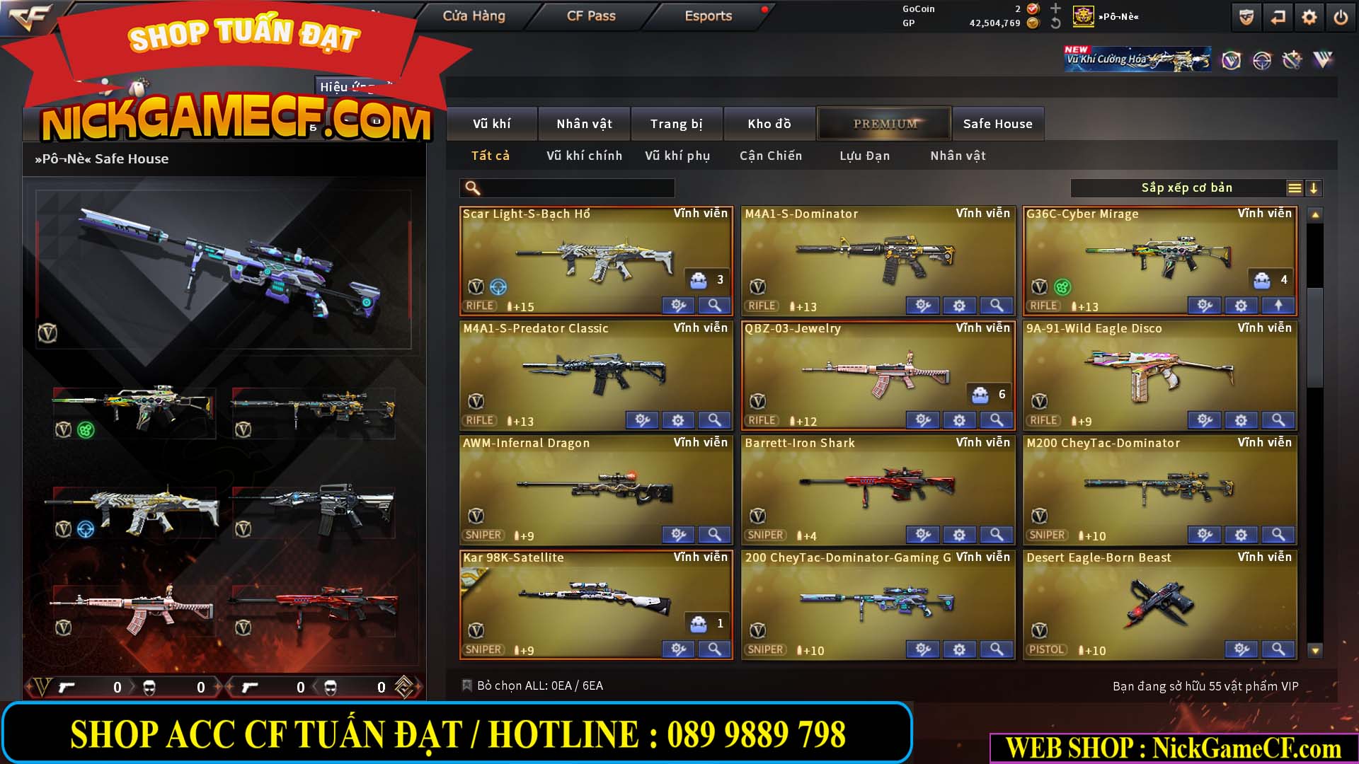 MÃ CF15270 - GIÁ : 7M5 - CHIẾN C4 XỊN - 55 VIP - GẦN VIP7