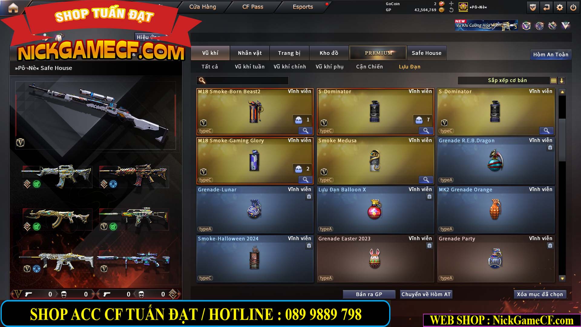 MÃ CF15270 - GIÁ : 7M5 - CHIẾN C4 XỊN - 55 VIP - GẦN VIP7