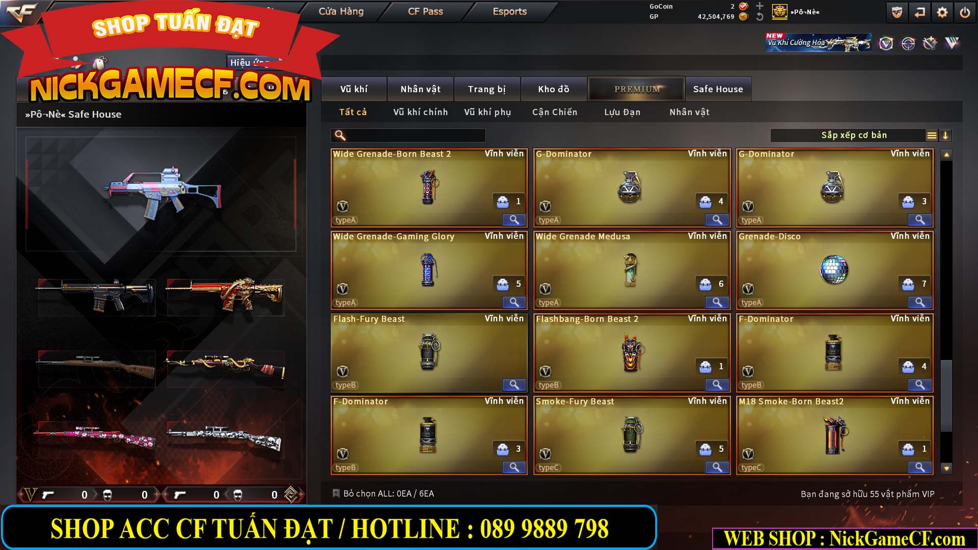 MÃ CF15270 - GIÁ : 7M5 - CHIẾN C4 XỊN - 55 VIP - GẦN VIP7