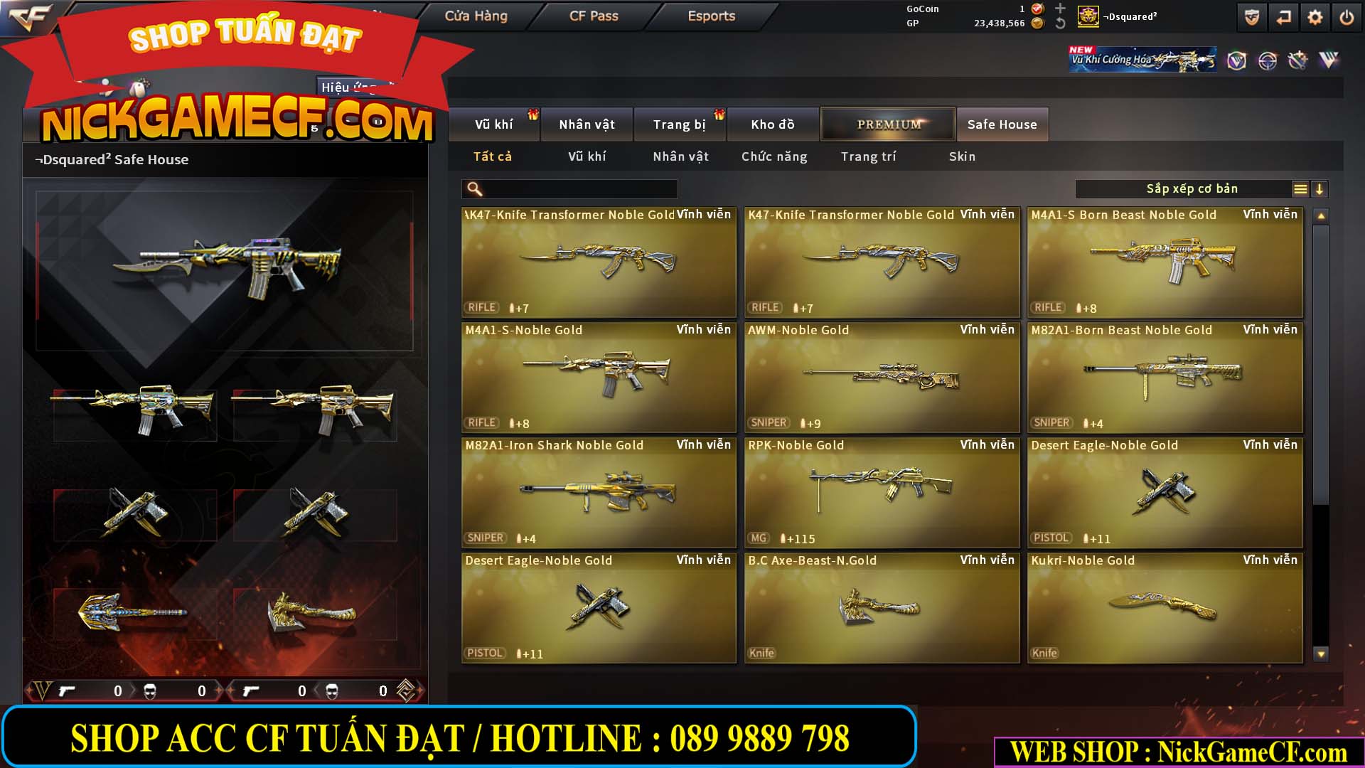 MÃ CF15275 - GIÁ : 7M5 - FULL ZOM - C4 - 63 VIP - VIP6