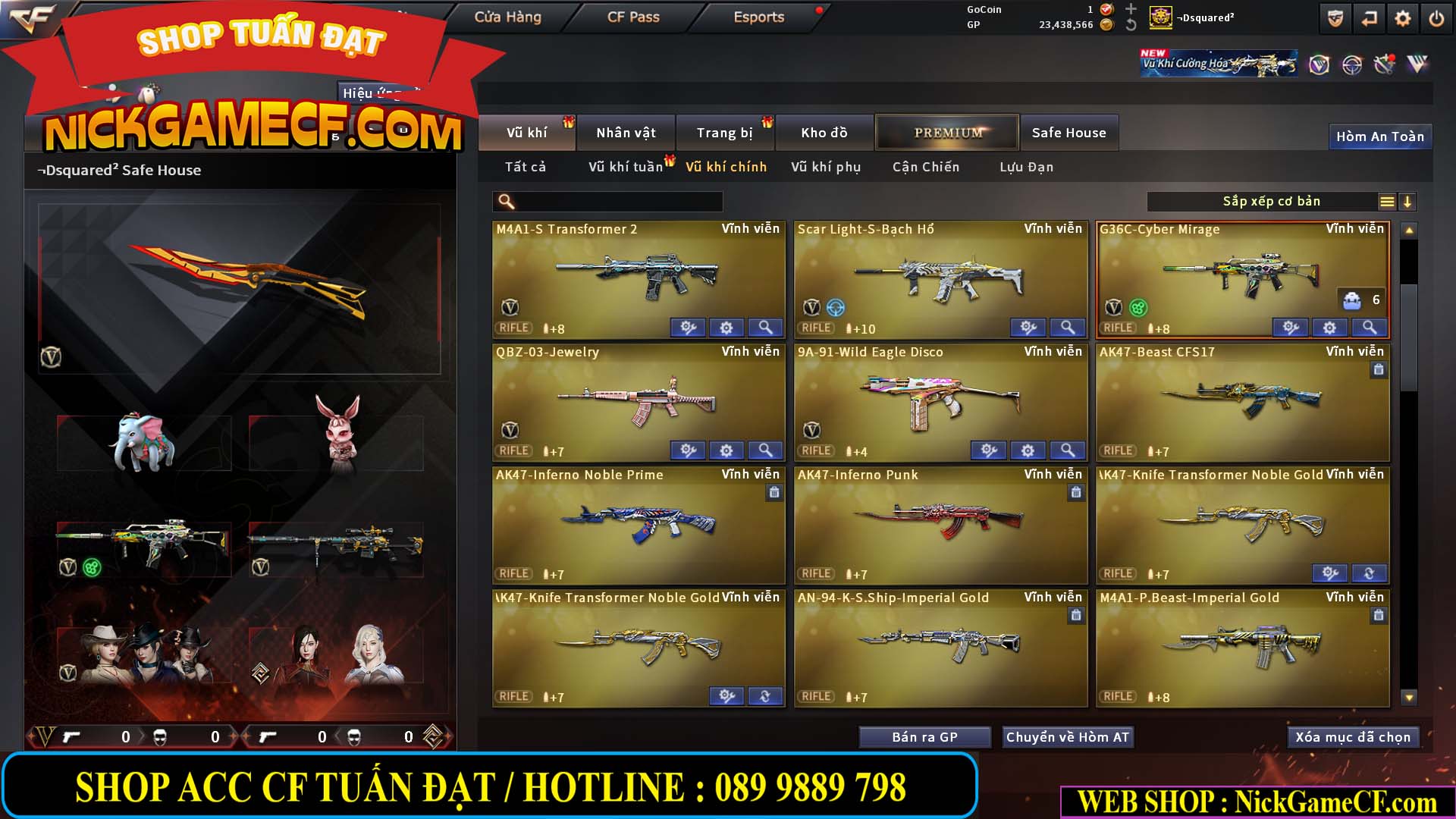 MÃ CF15275 - GIÁ : 7M5 - FULL ZOM - C4 - 63 VIP - VIP6