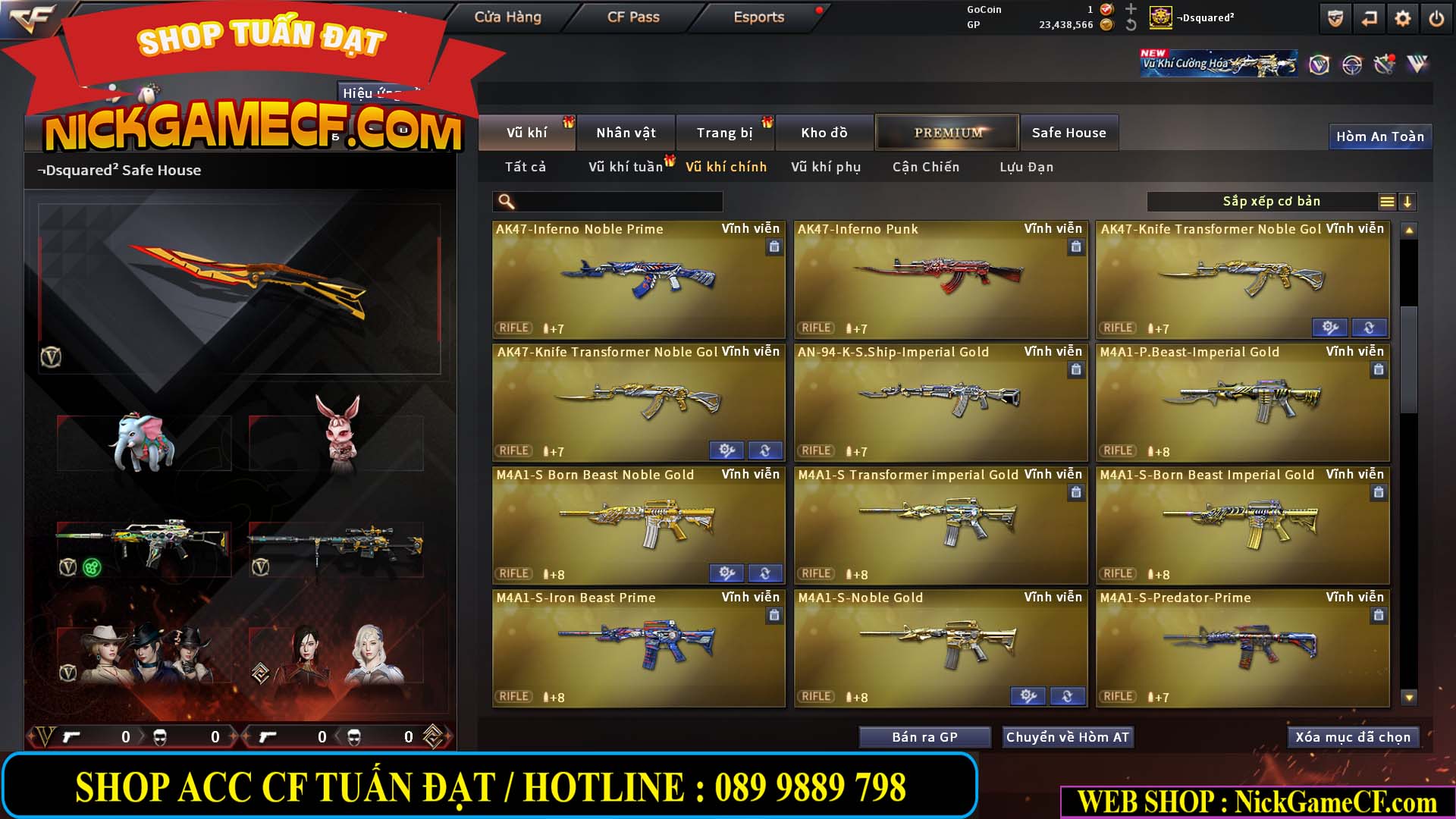 MÃ CF15275 - GIÁ : 7M5 - FULL ZOM - C4 - 63 VIP - VIP6