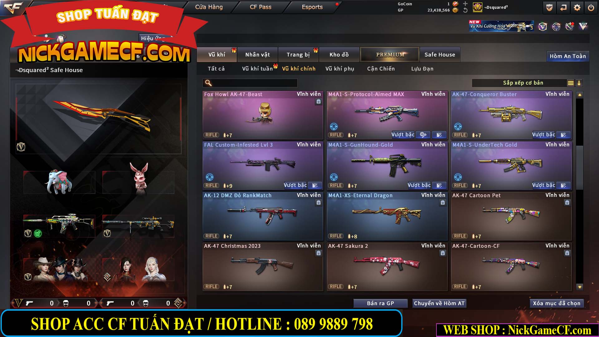 MÃ CF15275 - GIÁ : 7M5 - FULL ZOM - C4 - 63 VIP - VIP6