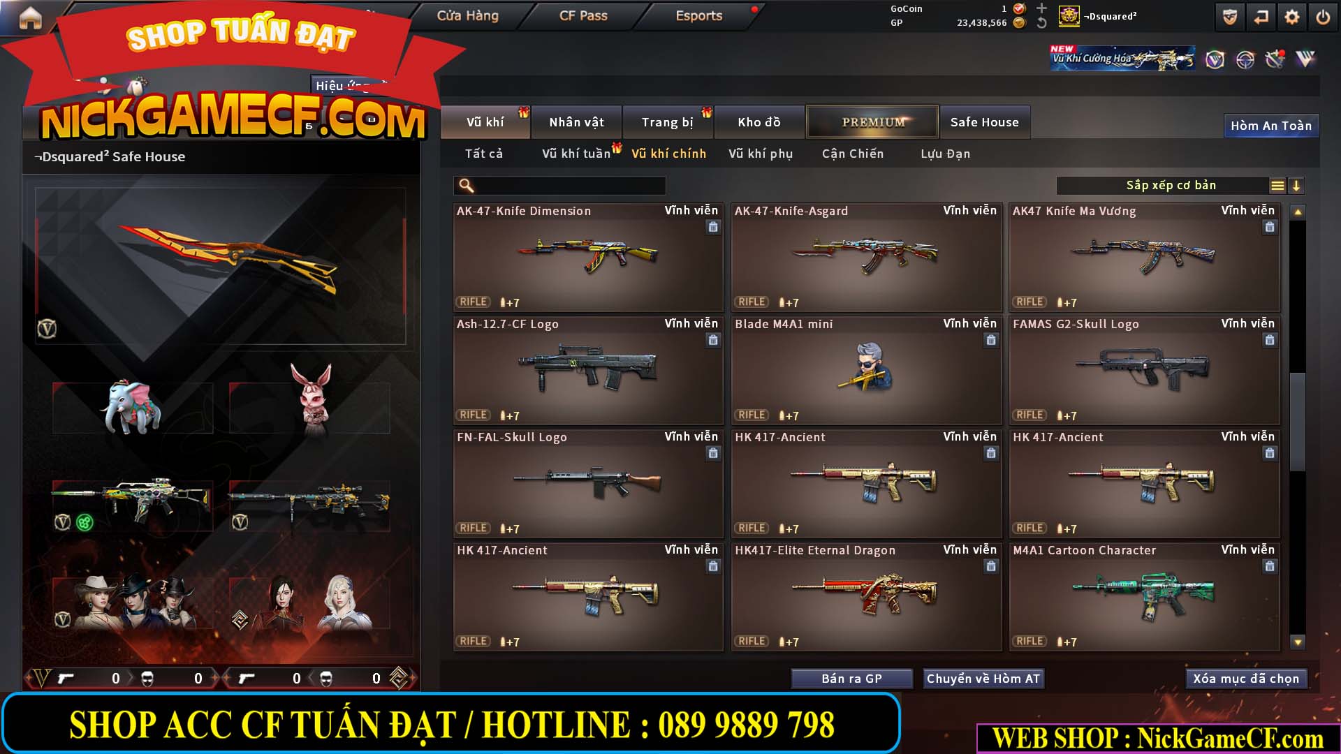 MÃ CF15275 - GIÁ : 7M5 - FULL ZOM - C4 - 63 VIP - VIP6