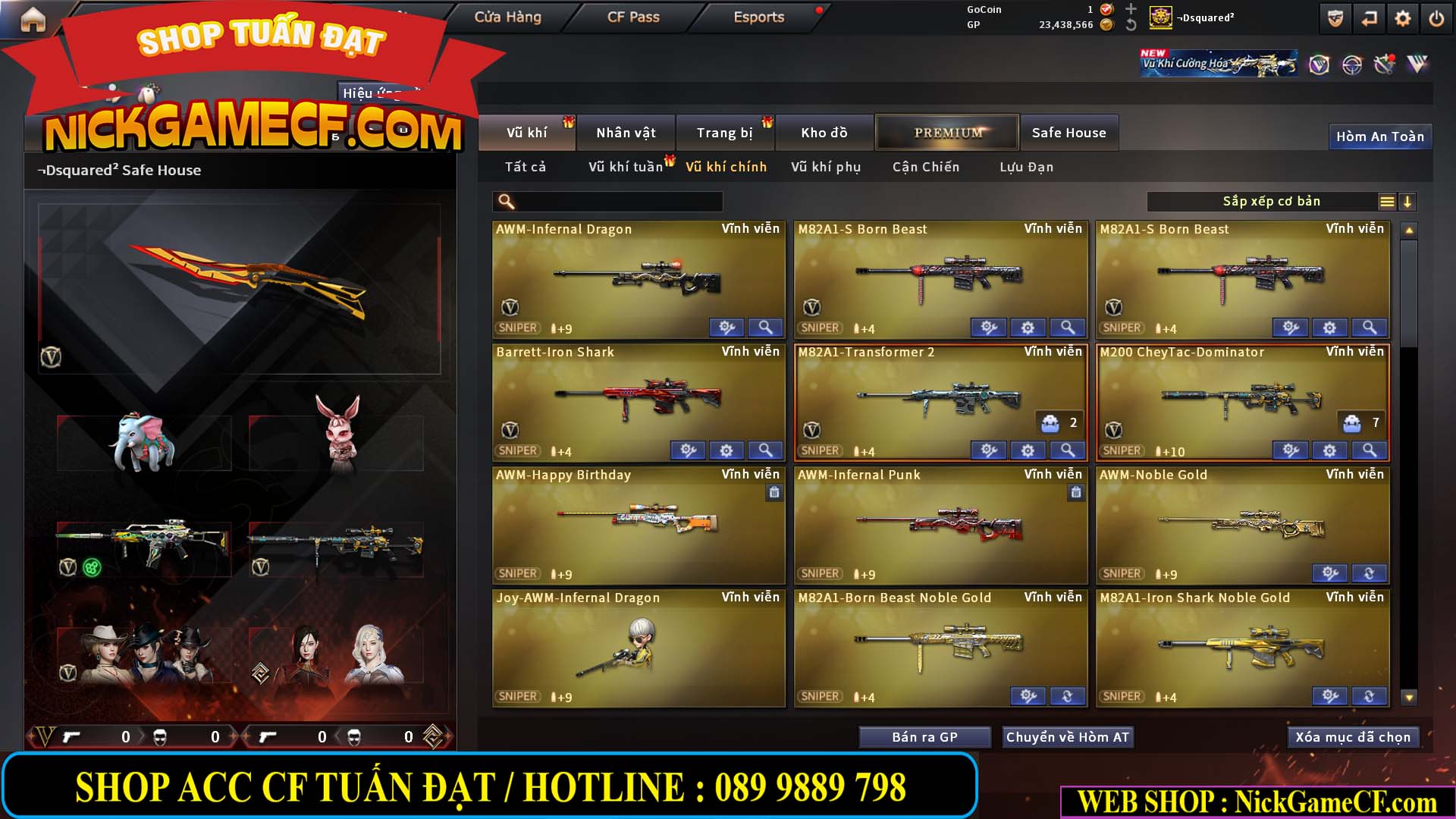 MÃ CF15275 - GIÁ : 7M5 - FULL ZOM - C4 - 63 VIP - VIP6