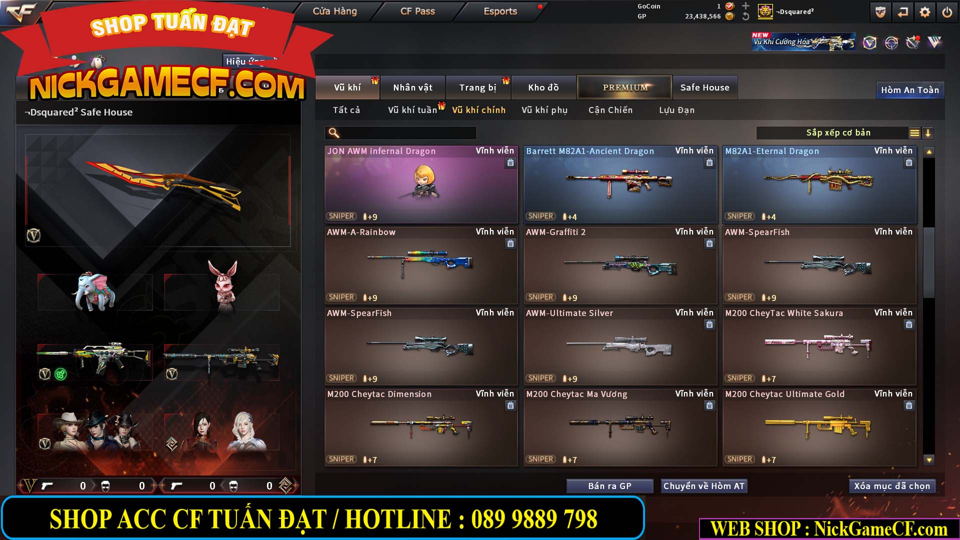 MÃ CF15275 - GIÁ : 7M5 - FULL ZOM - C4 - 63 VIP - VIP6