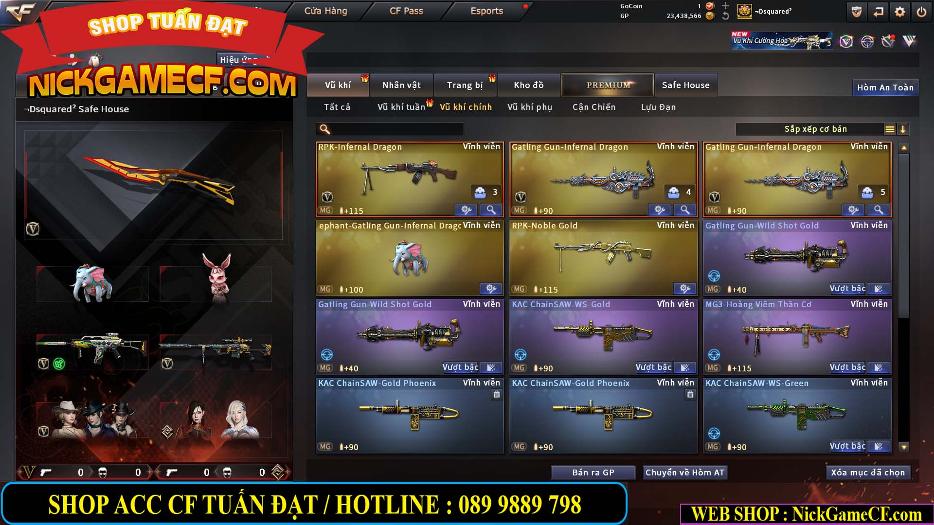 MÃ CF15275 - GIÁ : 7M5 - FULL ZOM - C4 - 63 VIP - VIP6