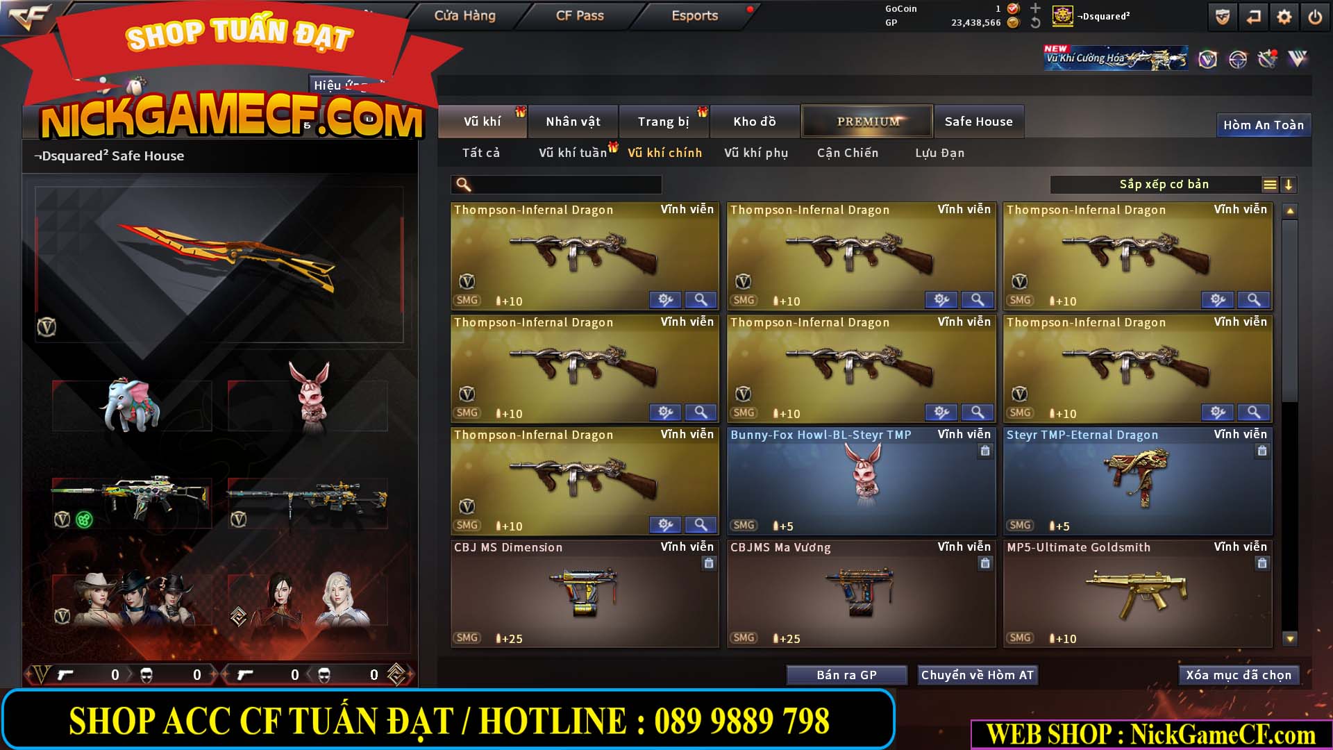 MÃ CF15275 - GIÁ : 7M5 - FULL ZOM - C4 - 63 VIP - VIP6