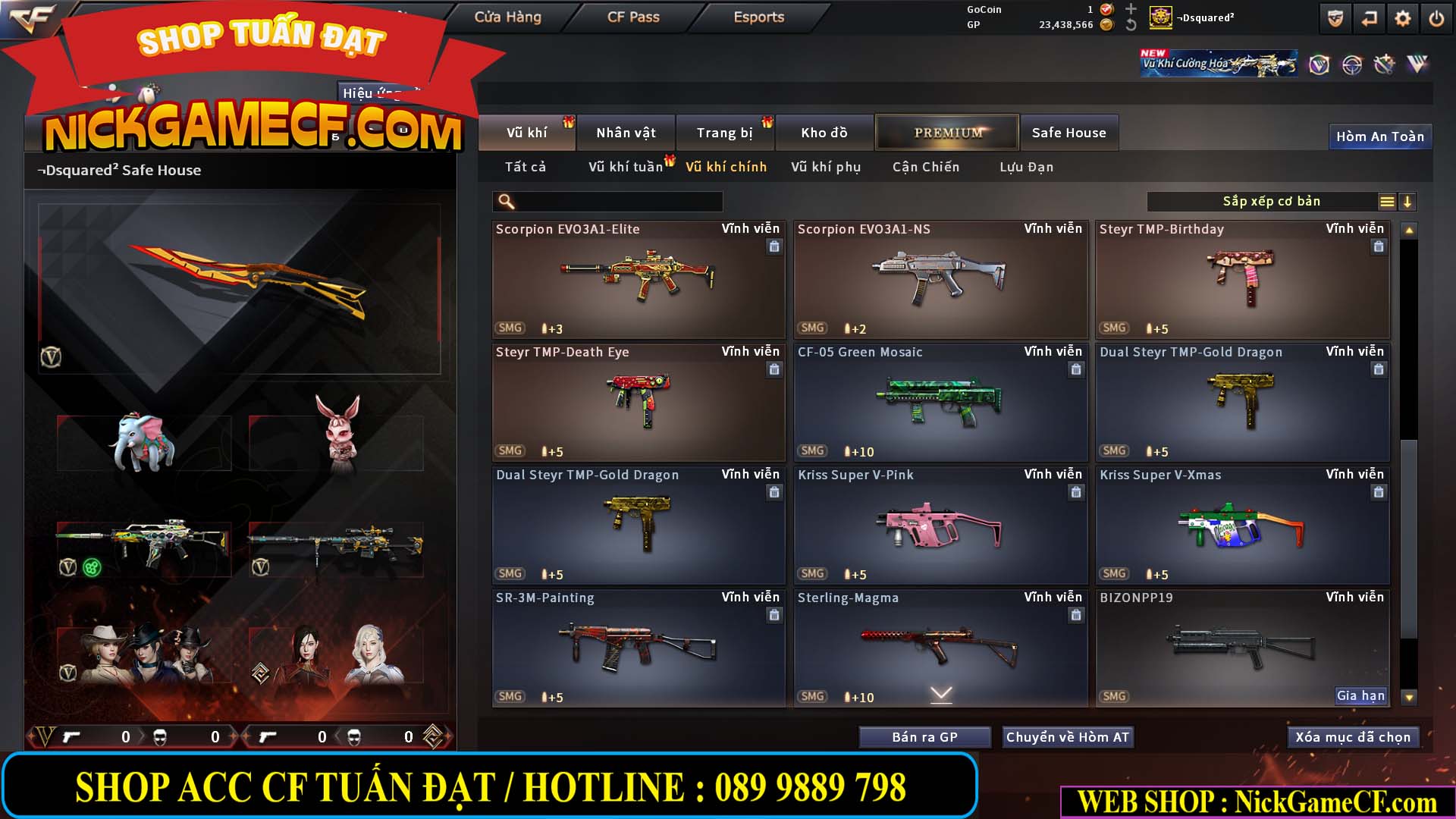 MÃ CF15275 - GIÁ : 7M5 - FULL ZOM - C4 - 63 VIP - VIP6