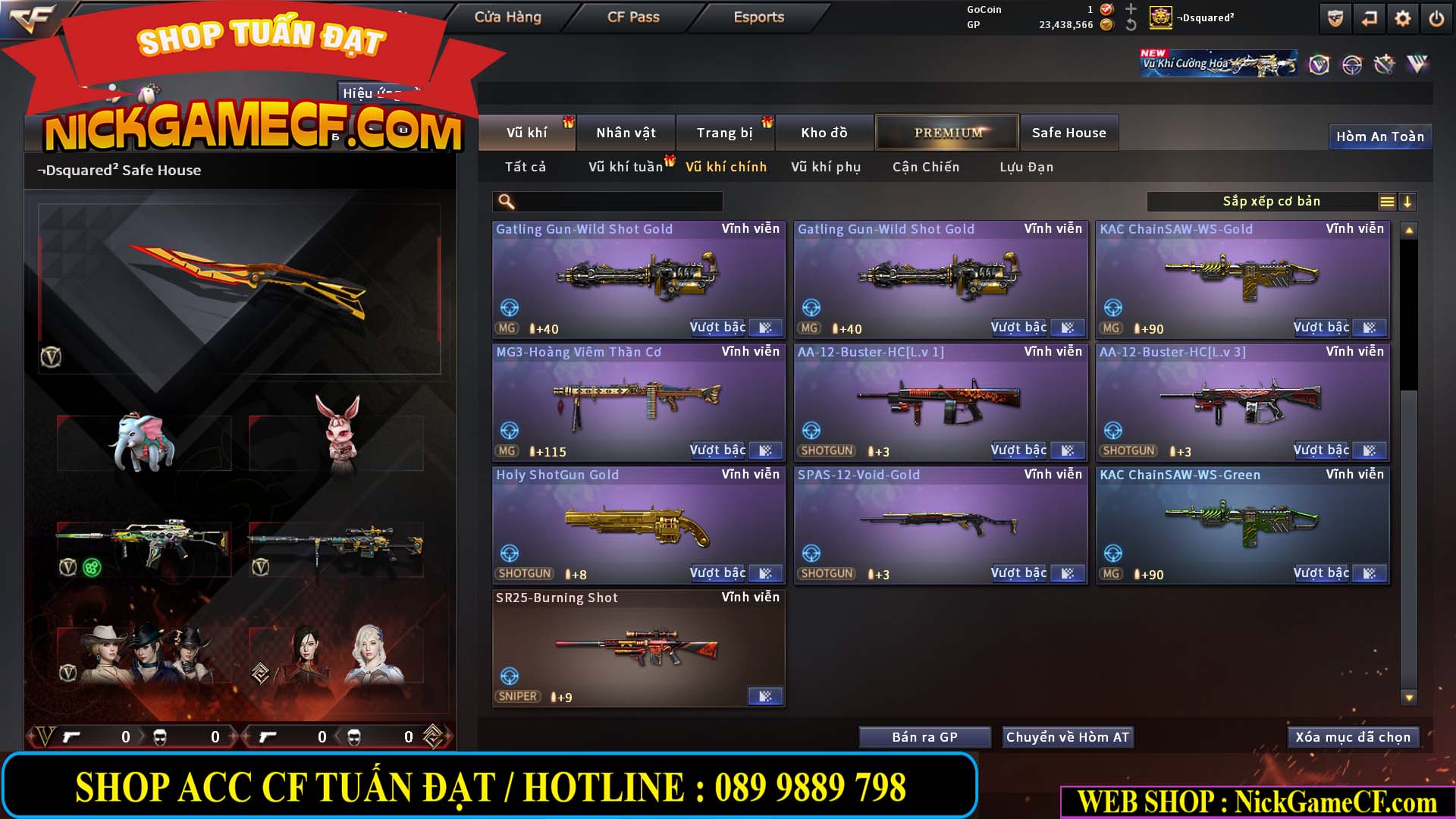 MÃ CF15275 - GIÁ : 7M5 - FULL ZOM - C4 - 63 VIP - VIP6