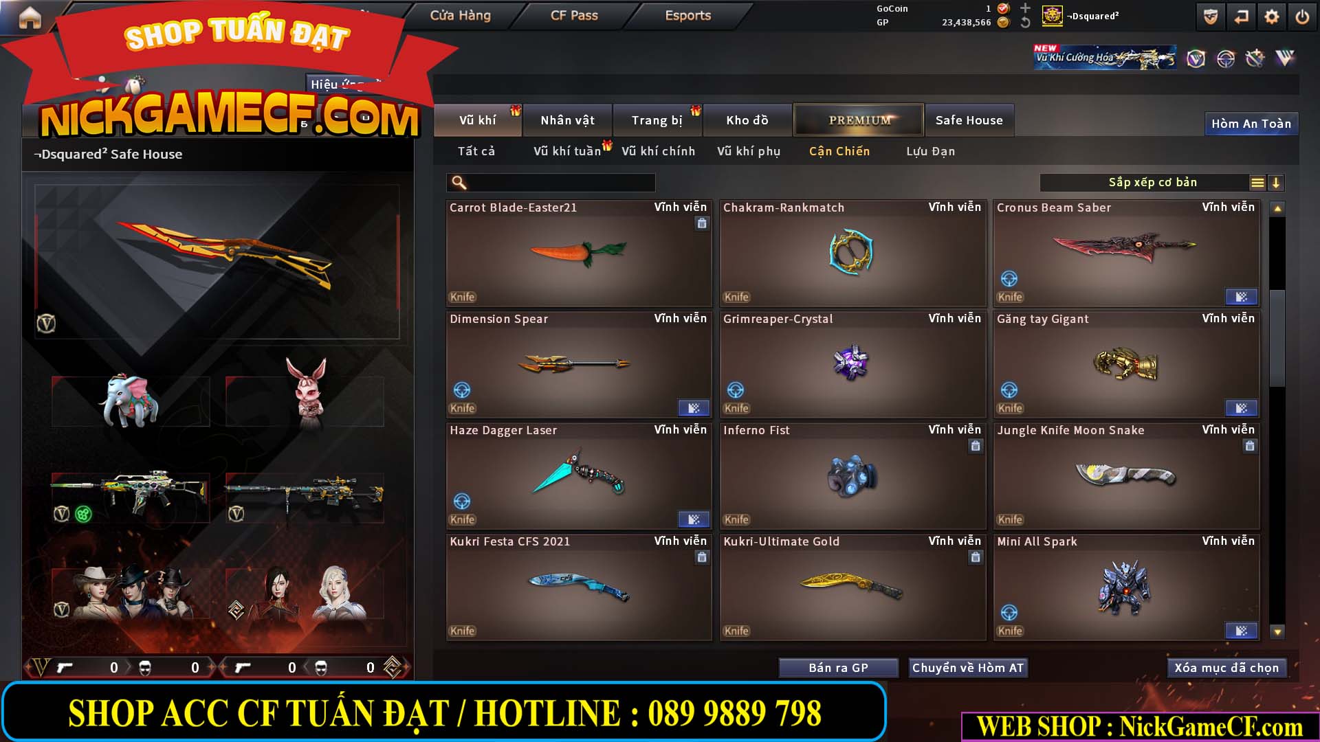 MÃ CF15275 - GIÁ : 7M5 - FULL ZOM - C4 - 63 VIP - VIP6