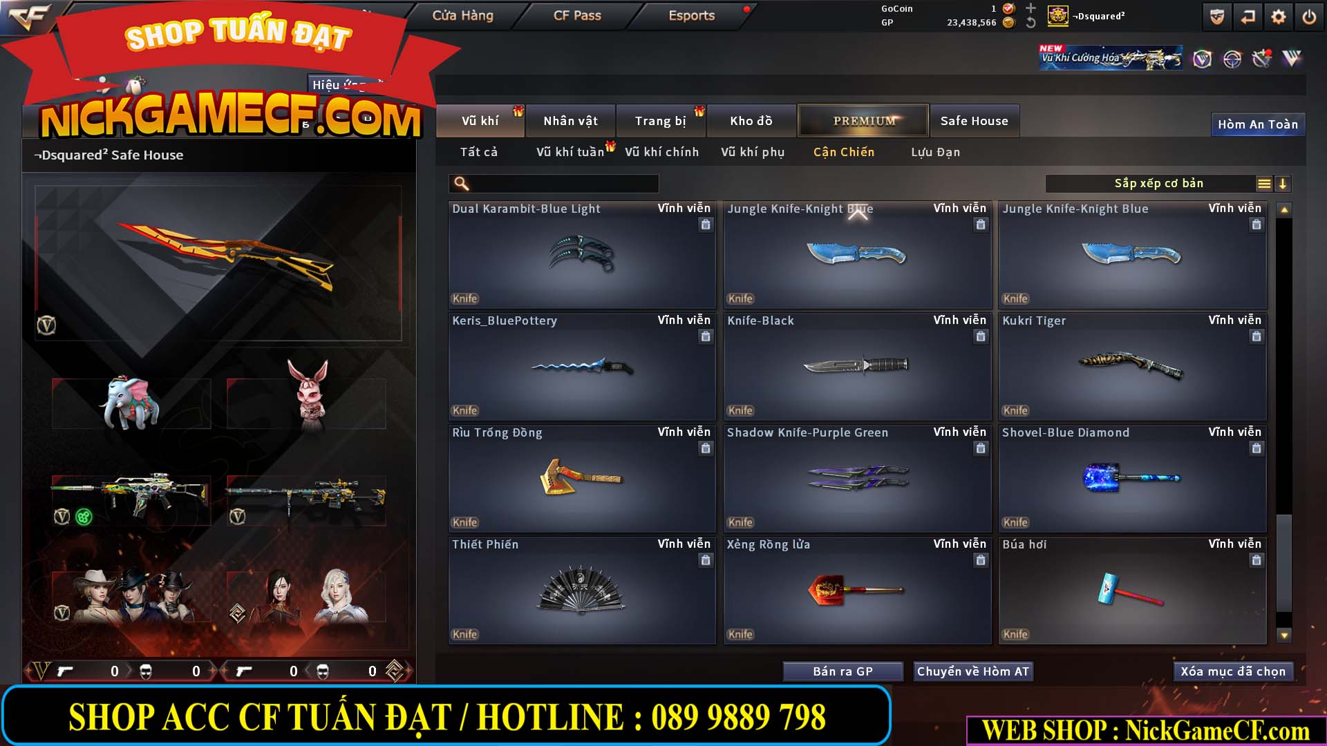 MÃ CF15275 - GIÁ : 7M5 - FULL ZOM - C4 - 63 VIP - VIP6