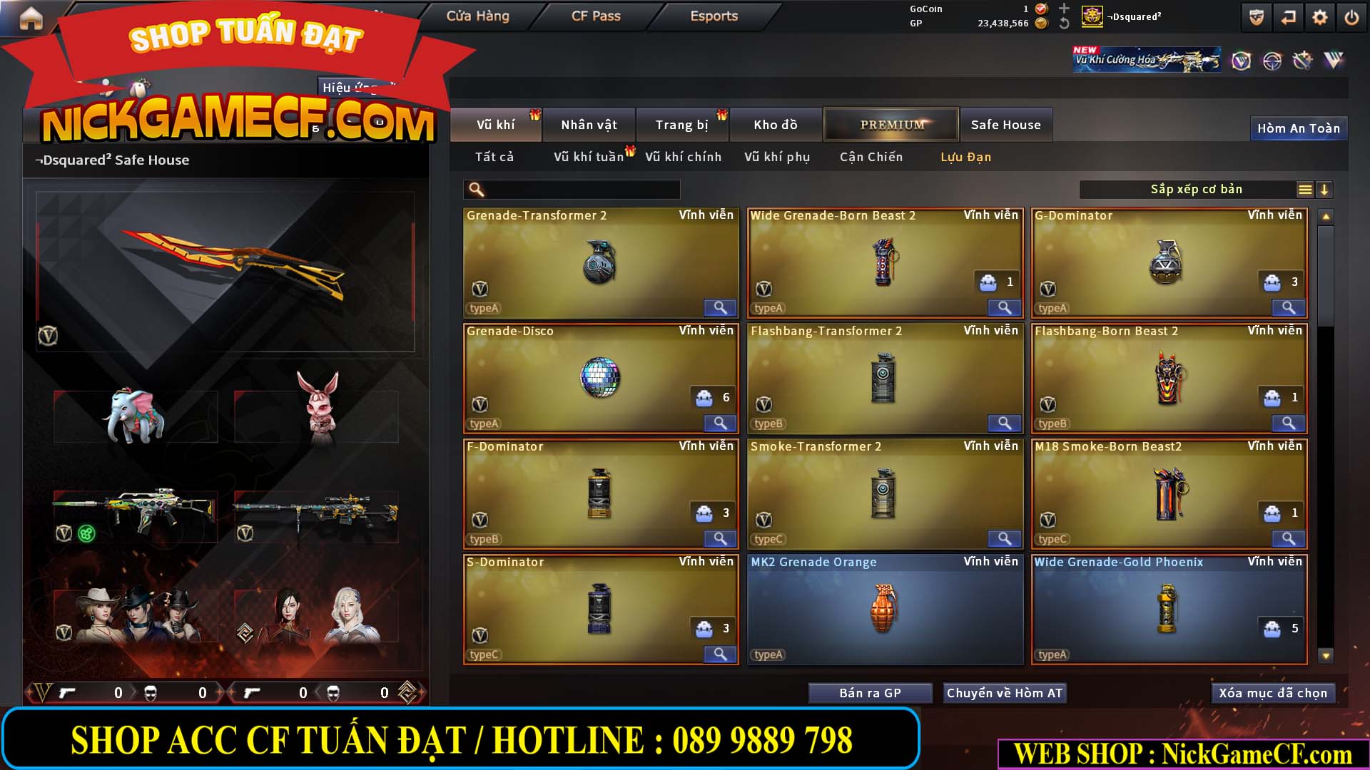 MÃ CF15275 - GIÁ : 7M5 - FULL ZOM - C4 - 63 VIP - VIP6