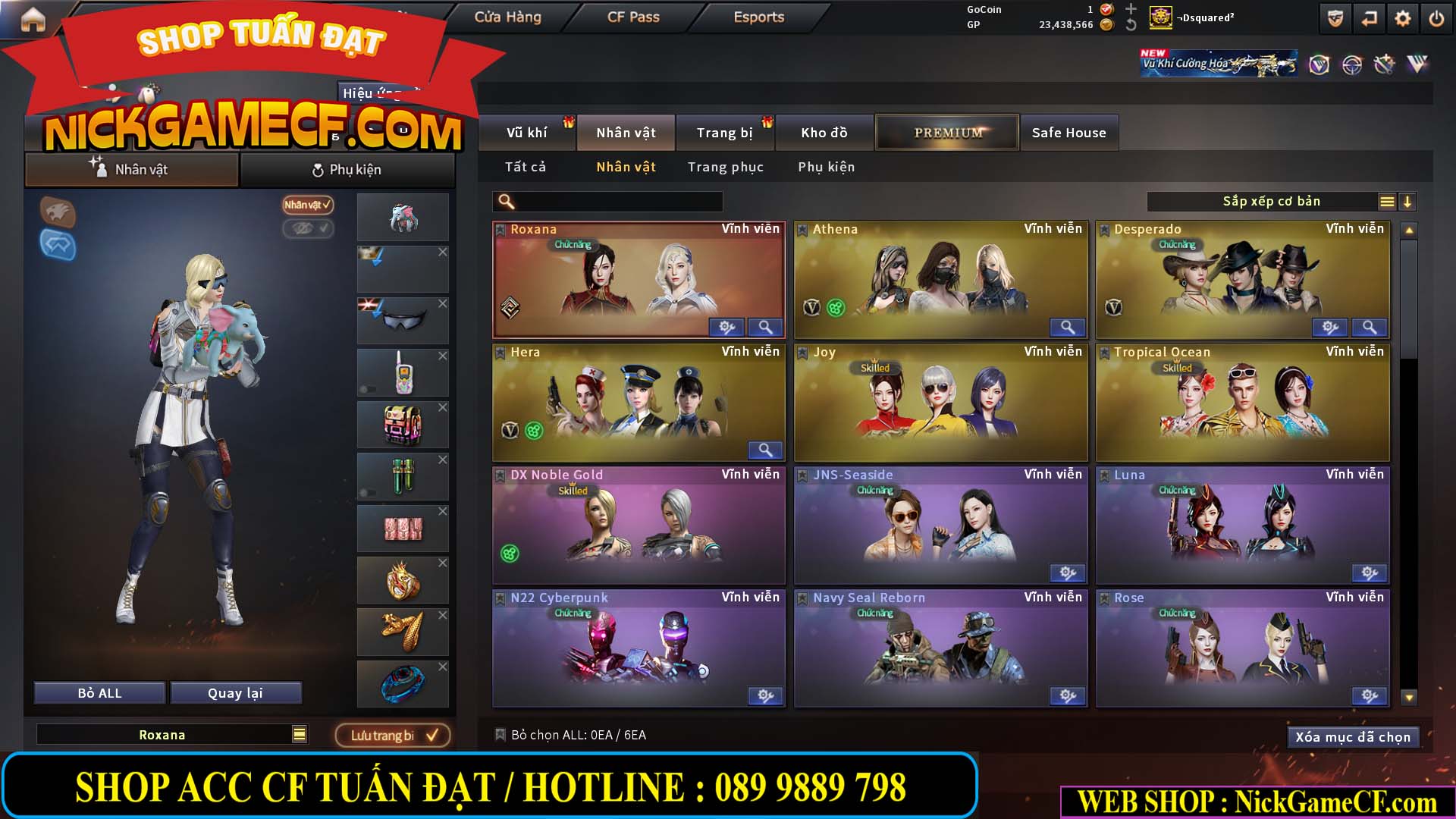 MÃ CF15275 - GIÁ : 7M5 - FULL ZOM - C4 - 63 VIP - VIP6