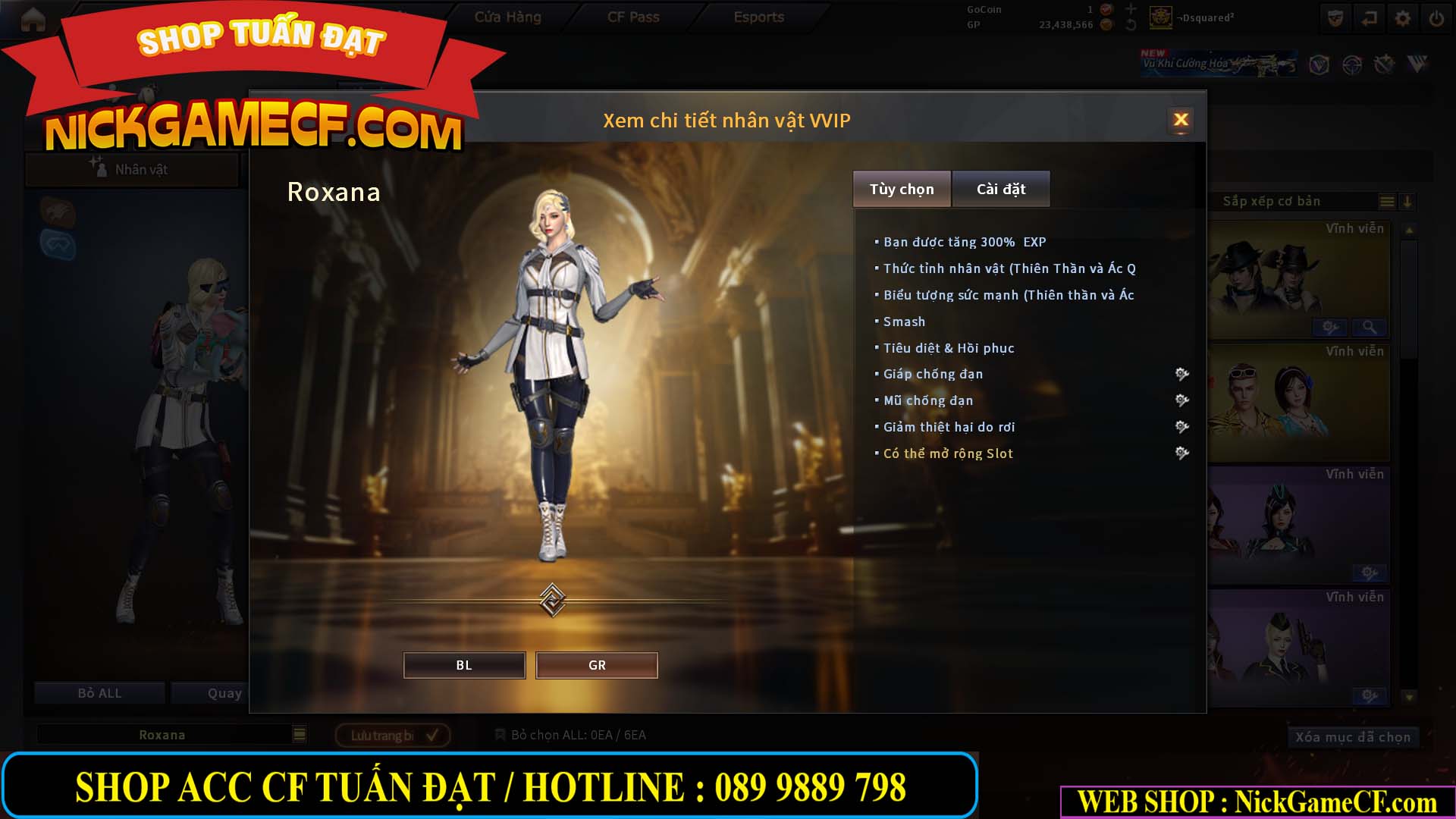 MÃ CF15275 - GIÁ : 7M5 - FULL ZOM - C4 - 63 VIP - VIP6