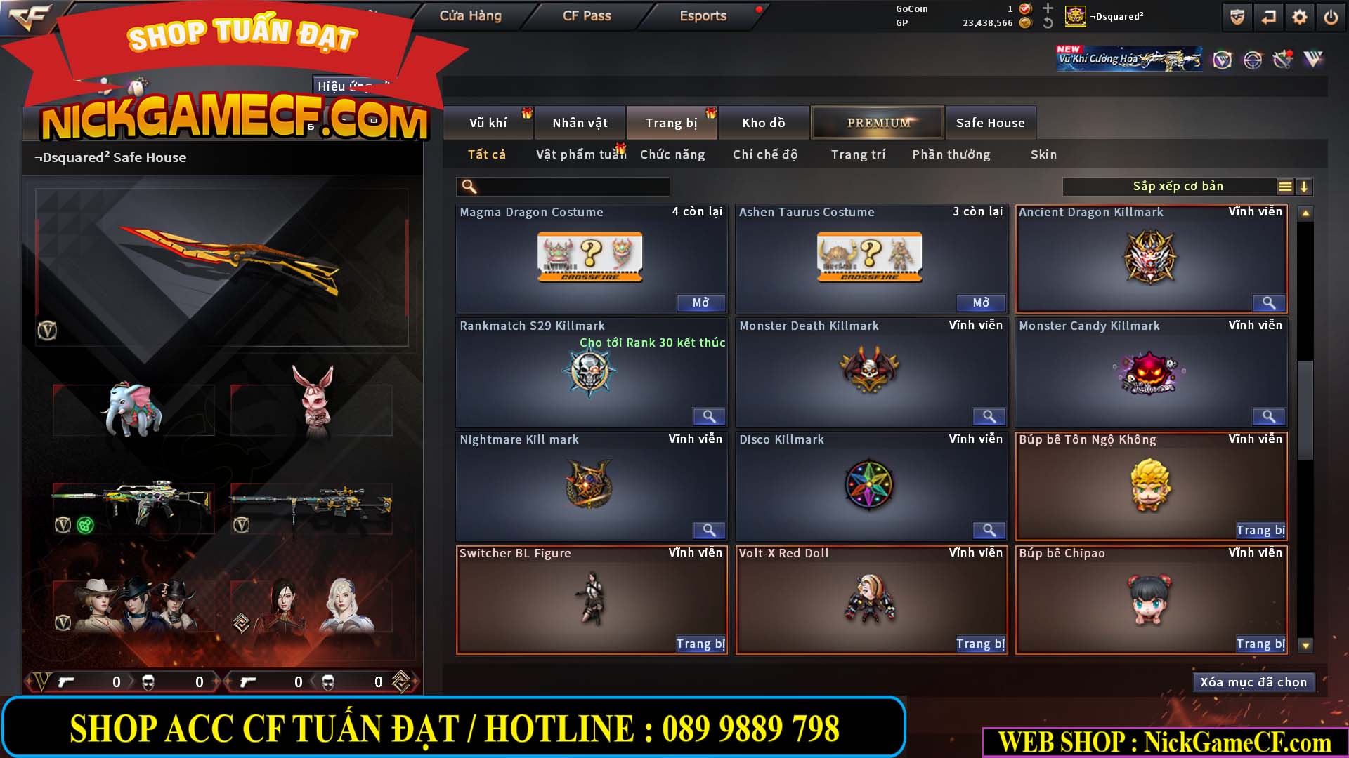 MÃ CF15275 - GIÁ : 7M5 - FULL ZOM - C4 - 63 VIP - VIP6