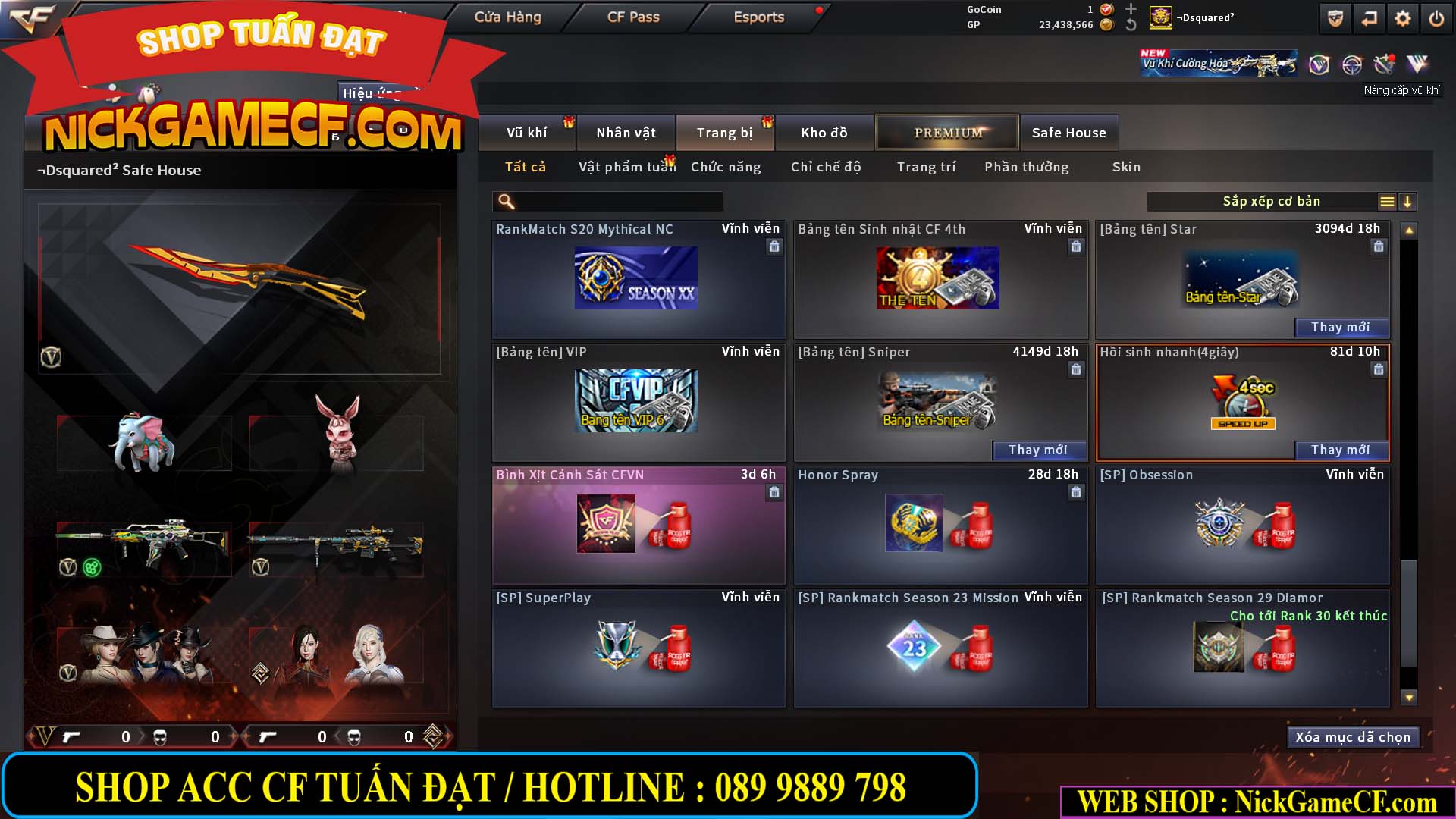 MÃ CF15275 - GIÁ : 7M5 - FULL ZOM - C4 - 63 VIP - VIP6