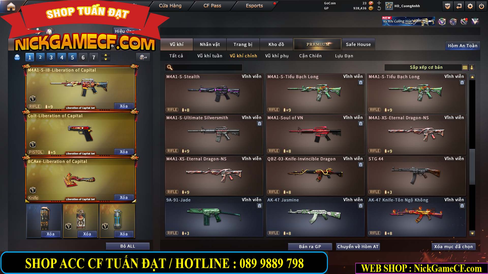 MÃ CF15276 - GIÁ : 2950K - CHIẾN C4 SIÊU XINH - 15 VIP - VIP5