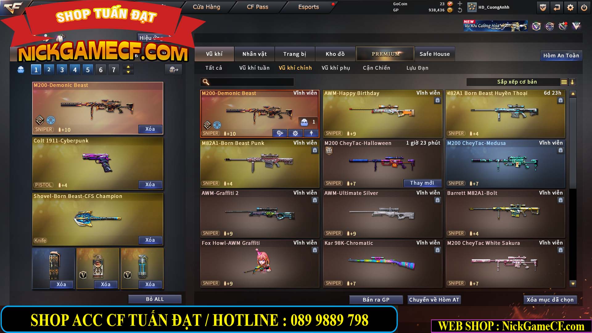 MÃ CF15276 - GIÁ : 2950K - CHIẾN C4 SIÊU XINH - 15 VIP - VIP5