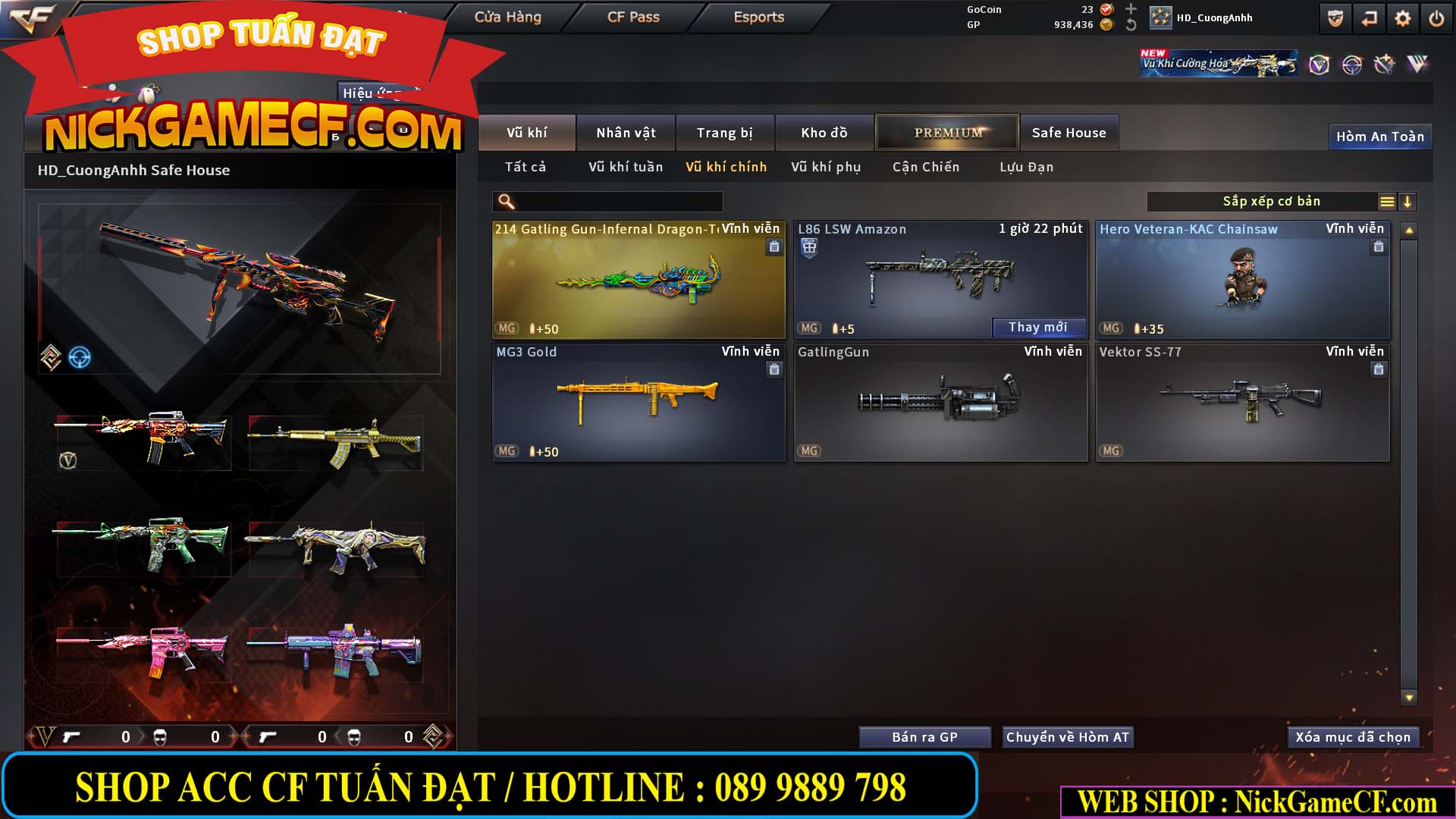 MÃ CF15276 - GIÁ : 2950K - CHIẾN C4 SIÊU XINH - 15 VIP - VIP5