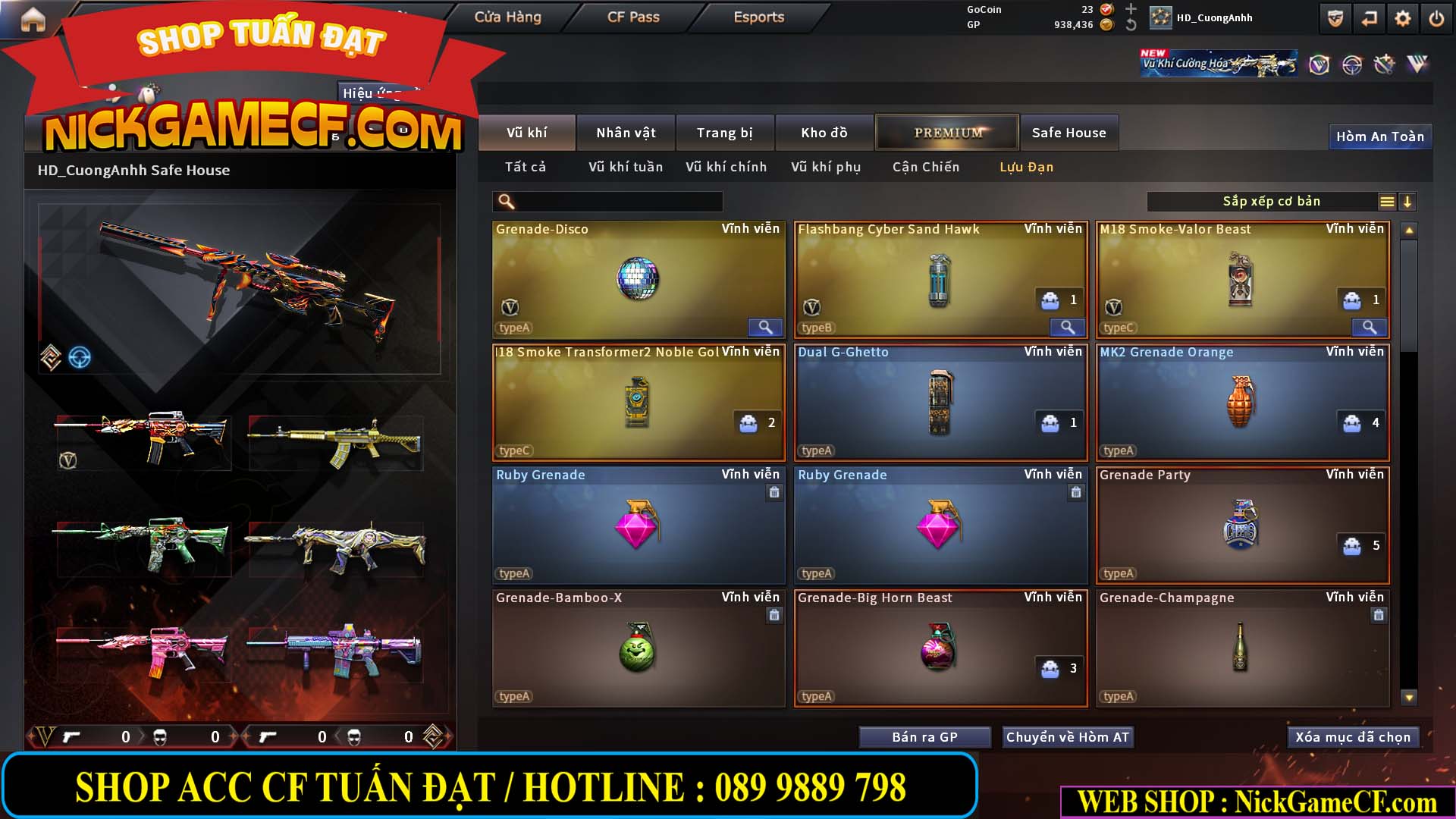 MÃ CF15276 - GIÁ : 2950K - CHIẾN C4 SIÊU XINH - 15 VIP - VIP5