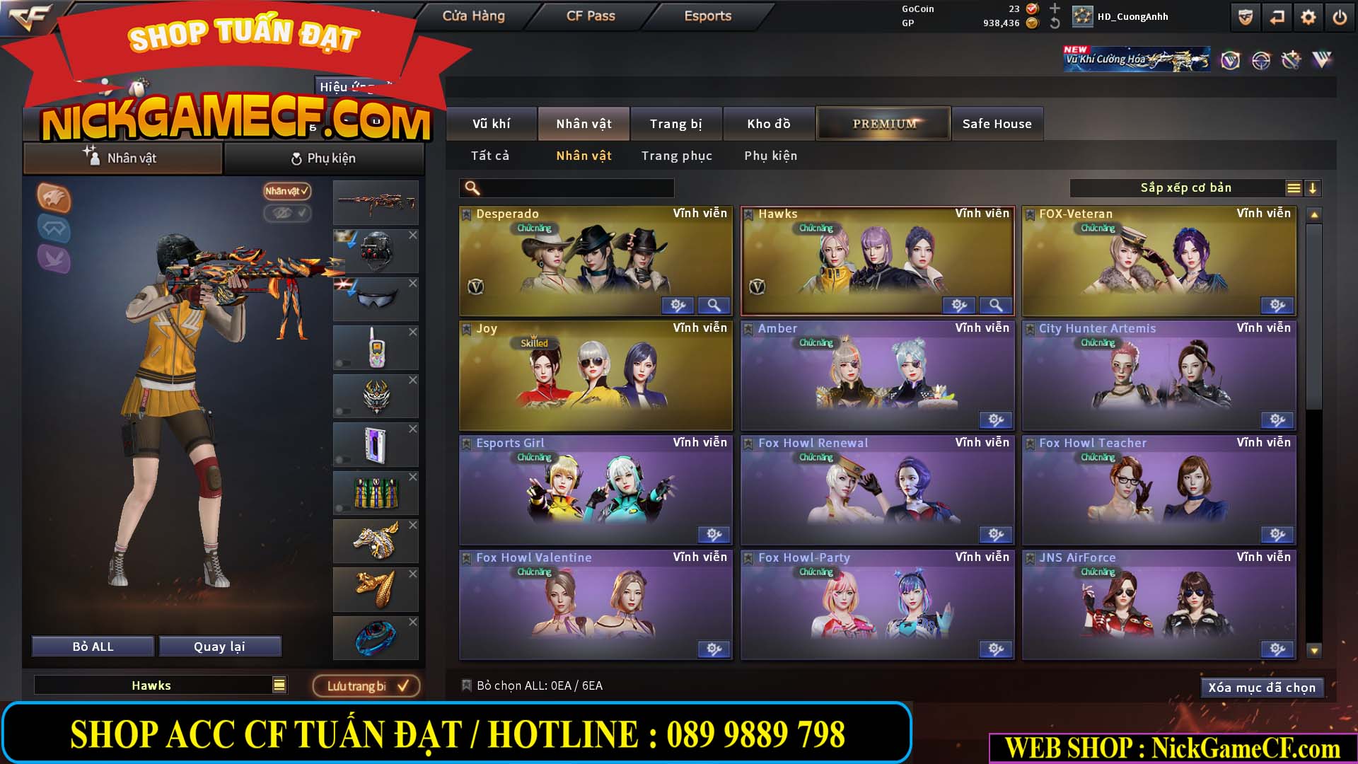 MÃ CF15276 - GIÁ : 2950K - CHIẾN C4 SIÊU XINH - 15 VIP - VIP5