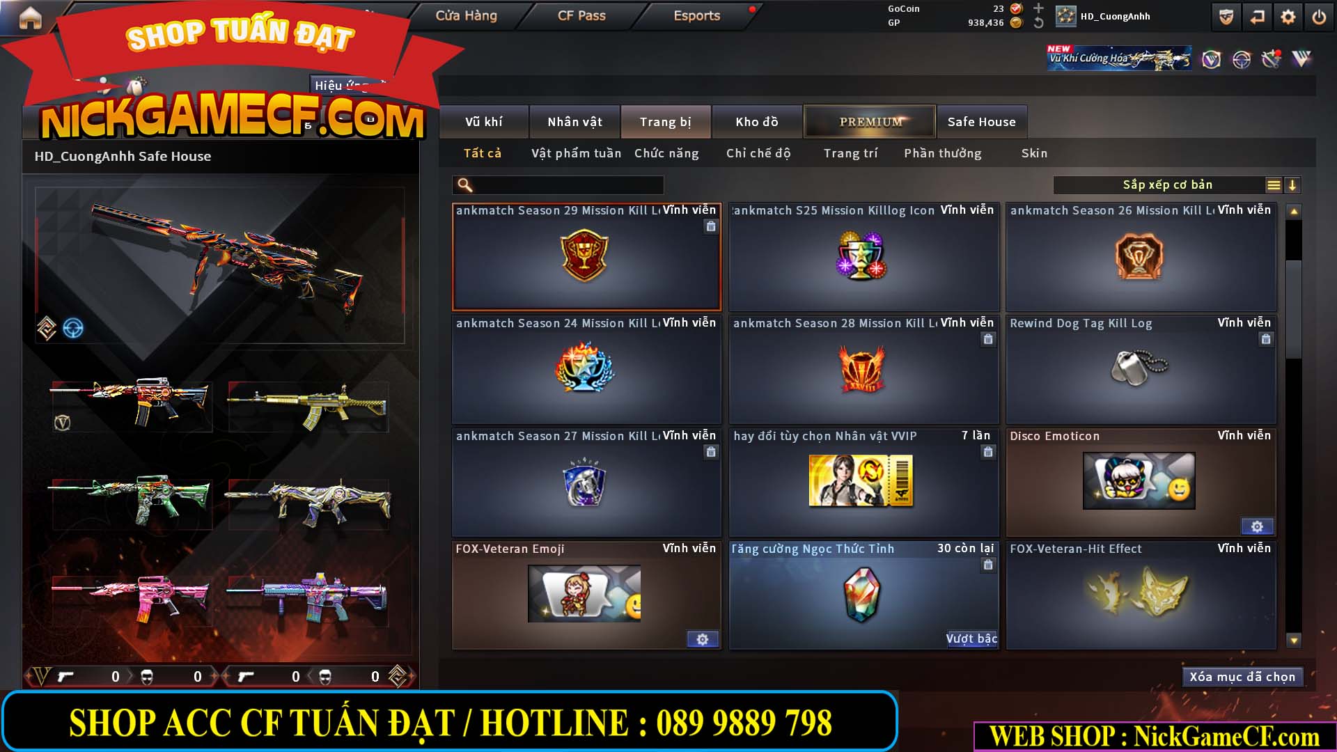 MÃ CF15276 - GIÁ : 2950K - CHIẾN C4 SIÊU XINH - 15 VIP - VIP5