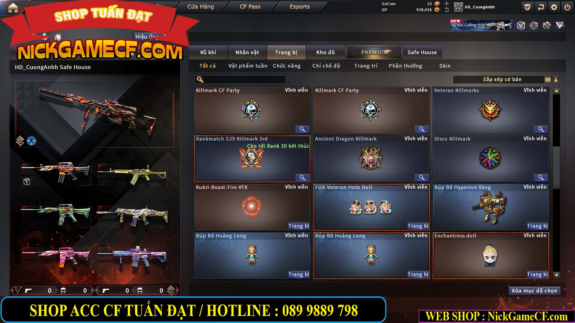 MÃ CF15276 - GIÁ : 2950K - CHIẾN C4 SIÊU XINH - 15 VIP - VIP5