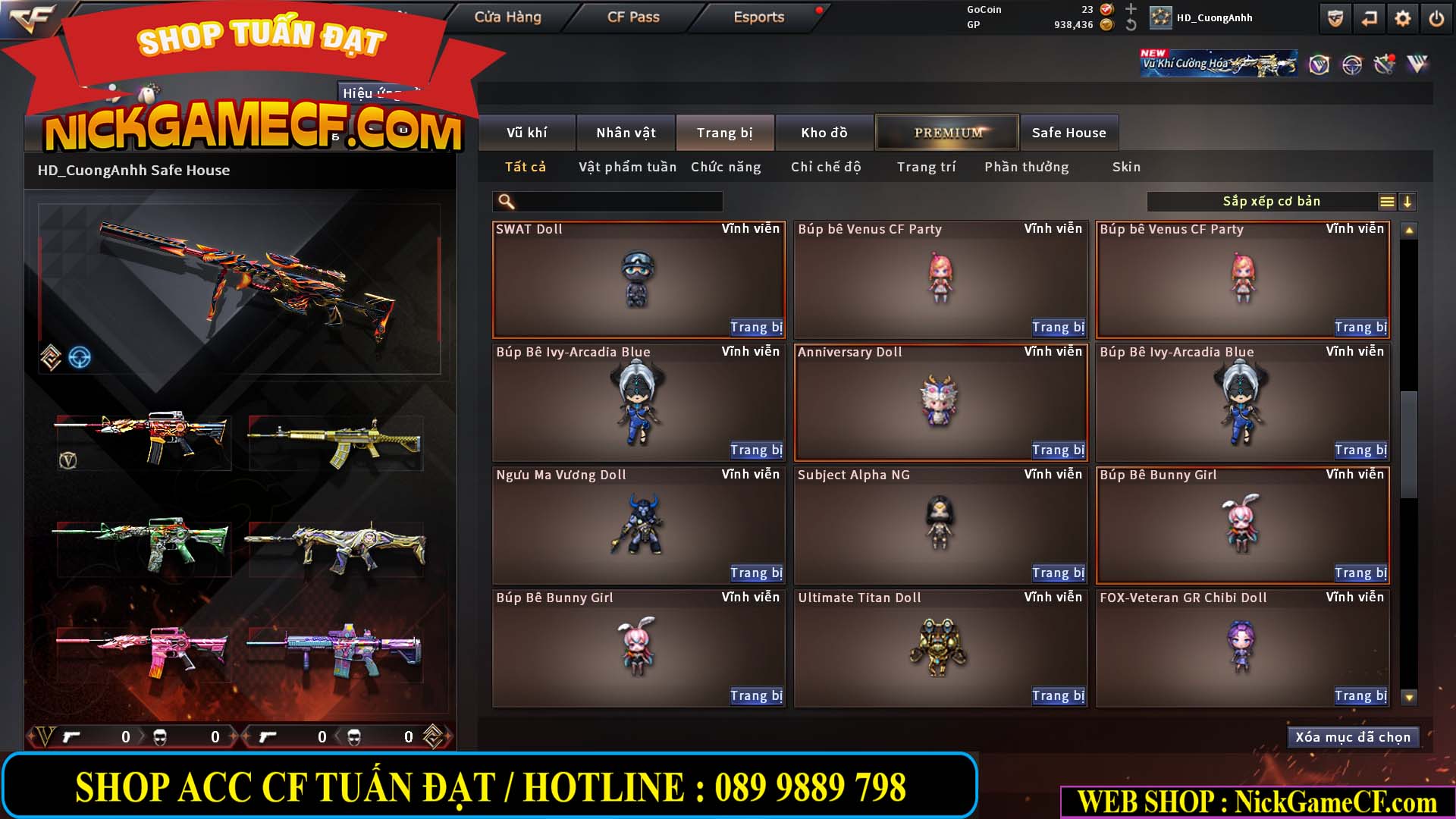 MÃ CF15276 - GIÁ : 2950K - CHIẾN C4 SIÊU XINH - 15 VIP - VIP5