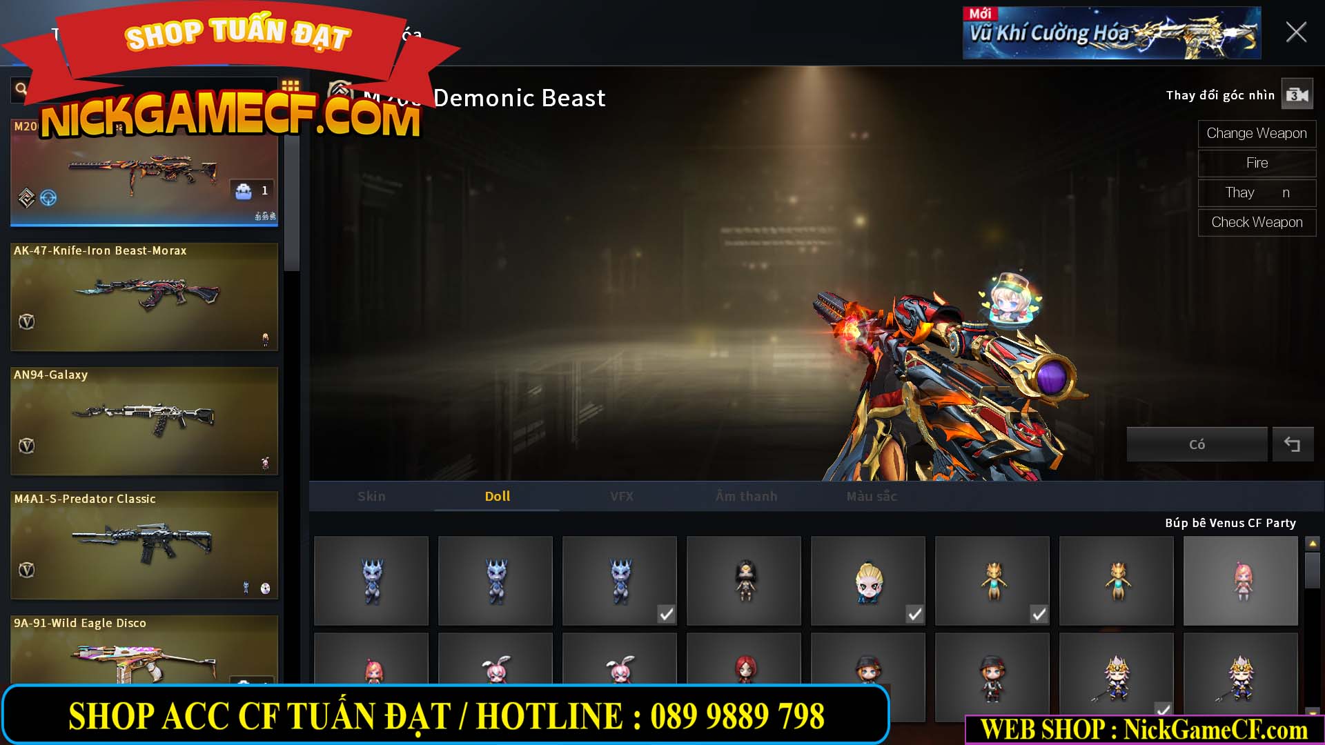 MÃ CF15276 - GIÁ : 2950K - CHIẾN C4 SIÊU XINH - 15 VIP - VIP5