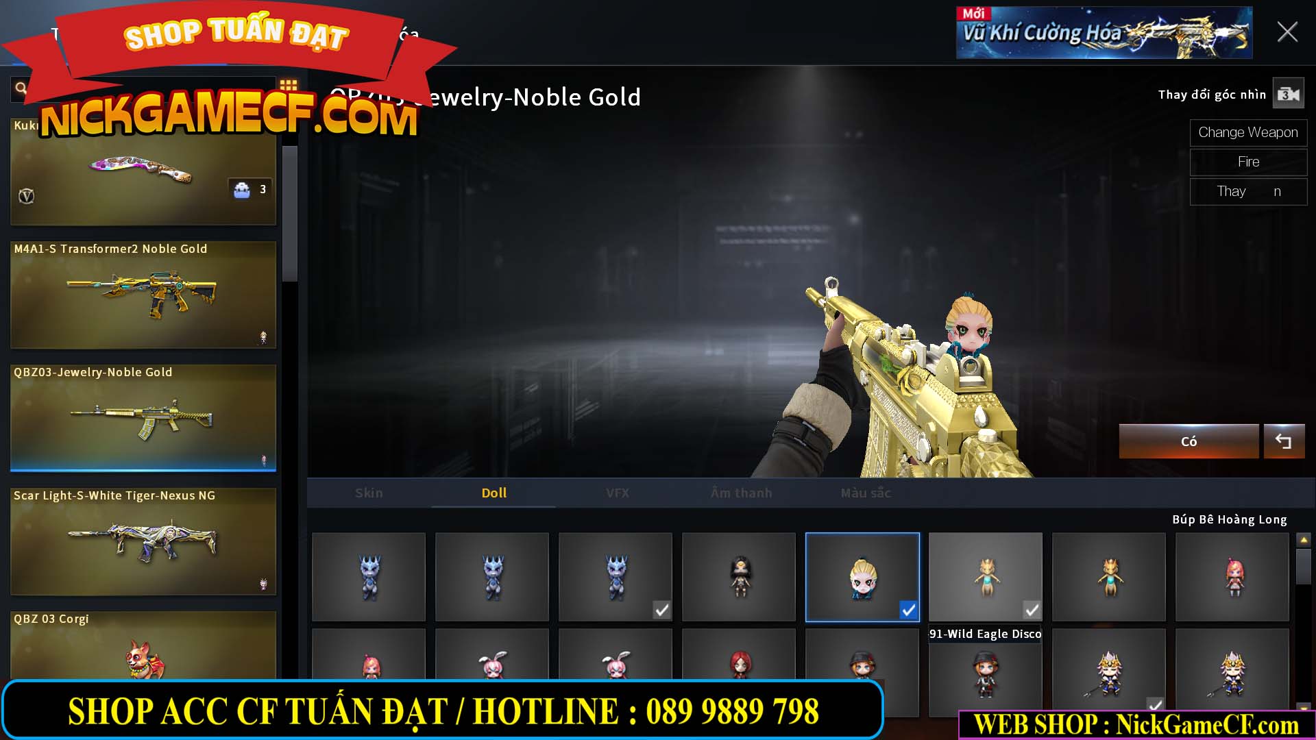 MÃ CF15276 - GIÁ : 2950K - CHIẾN C4 SIÊU XINH - 15 VIP - VIP5