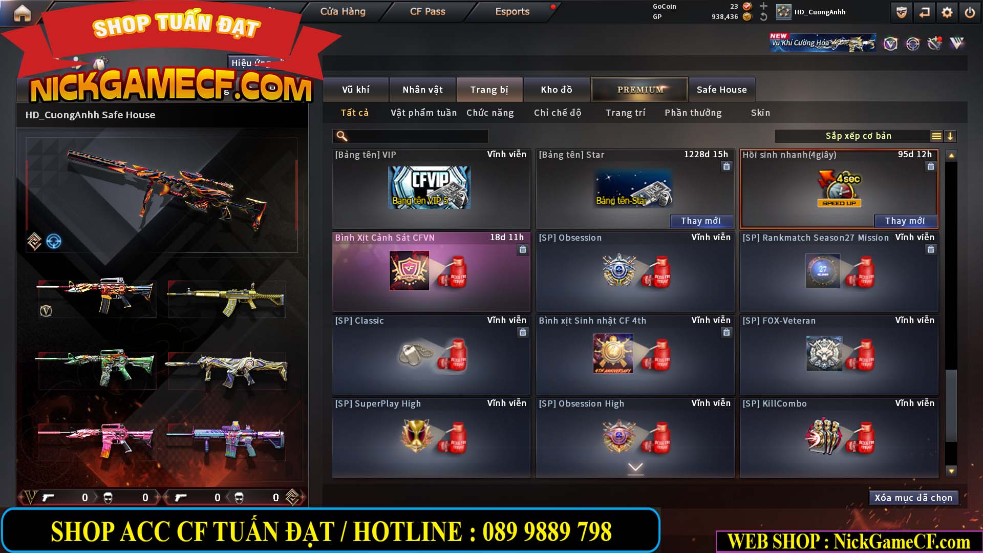 MÃ CF15276 - GIÁ : 2950K - CHIẾN C4 SIÊU XINH - 15 VIP - VIP5